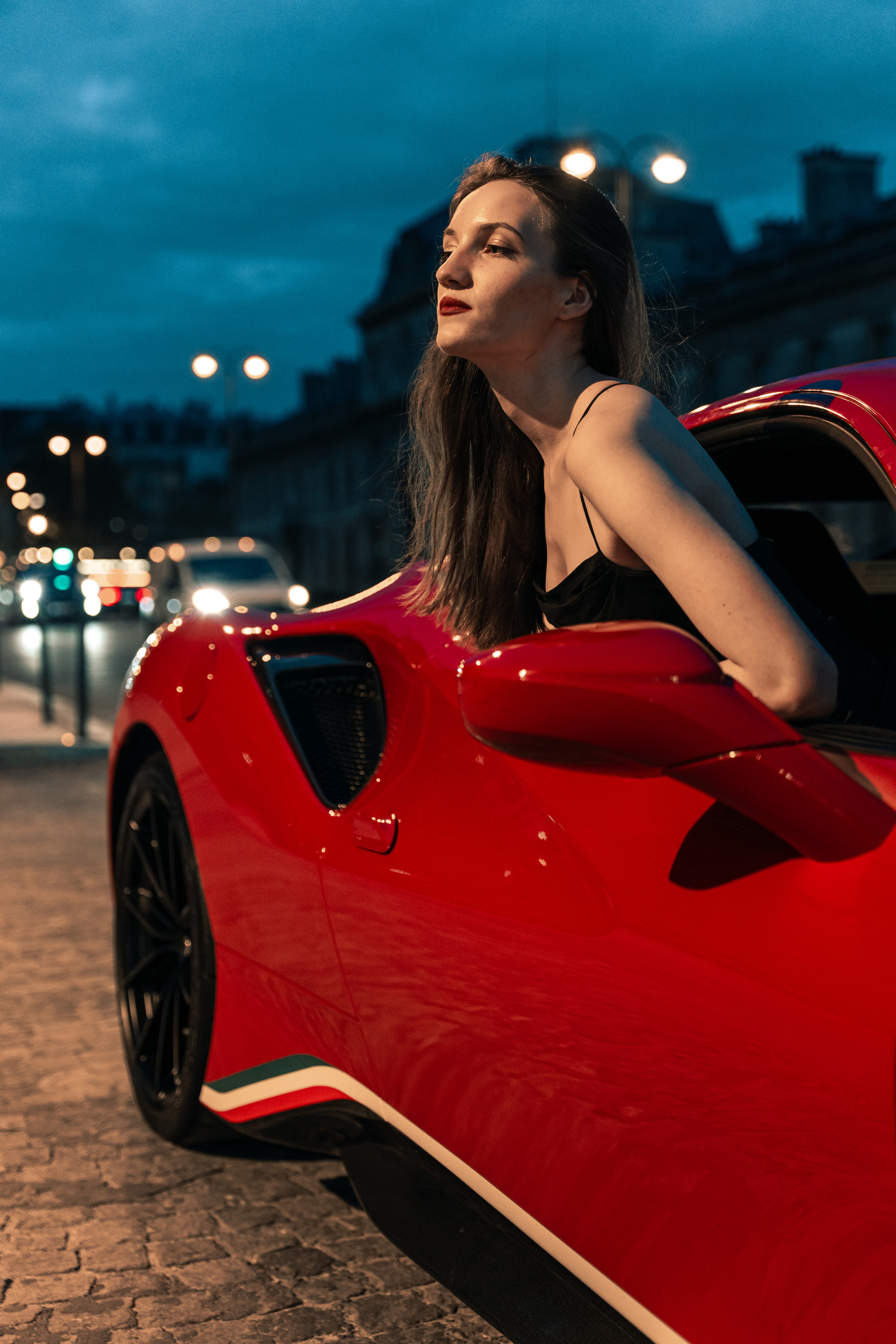 Kate x Ferrari 488 Pista. Photographe de voitures à Paris — Vitalii Motruk