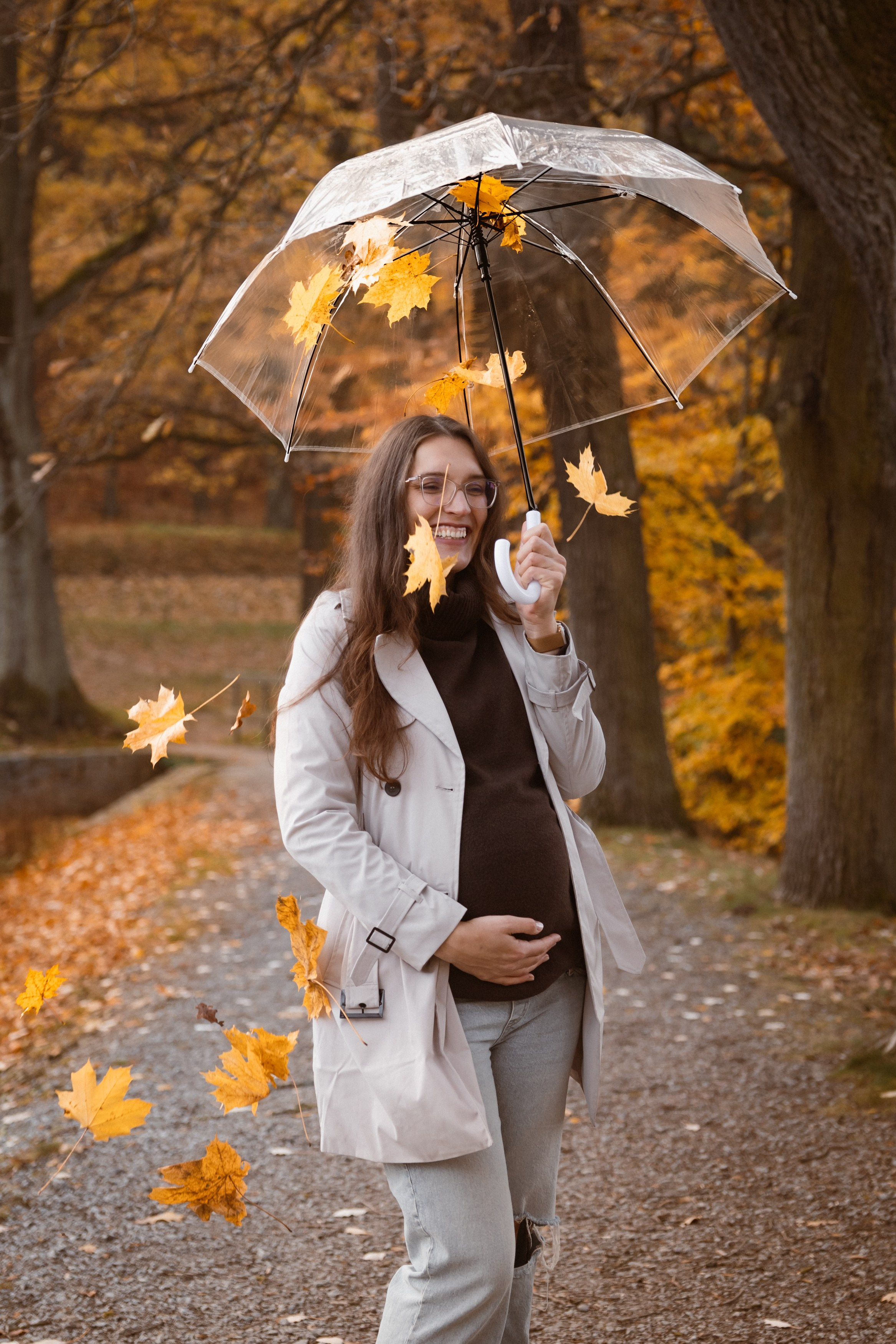 Podzimní těhotenské focení. Lifestyle a rodinná fotografka v Pisku Oxana Telupilova