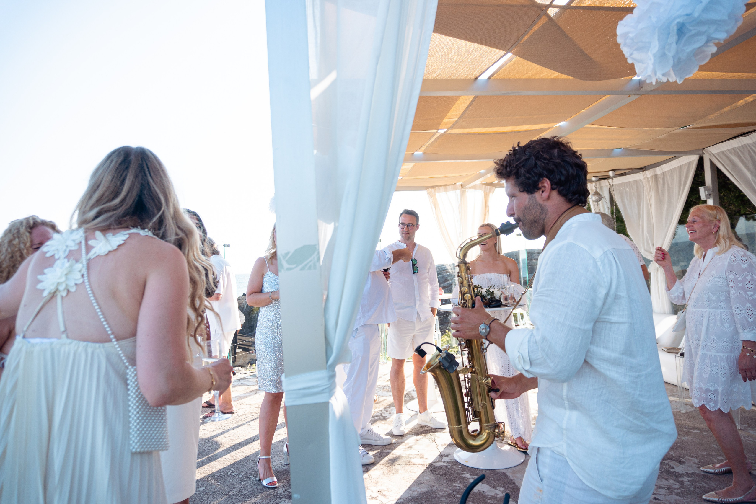 Sax on party. We are illustra. Where creativity meets strategy