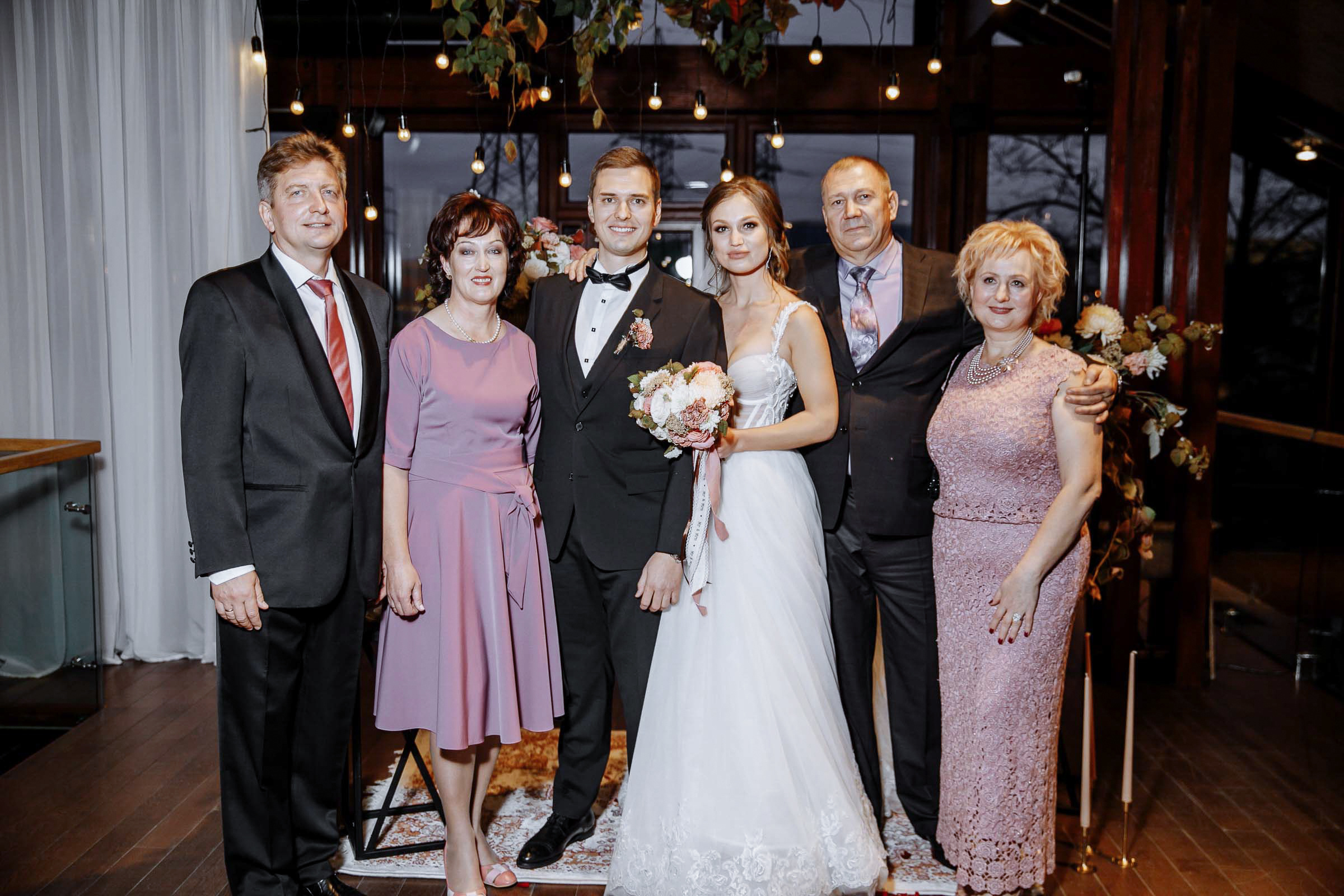 Family portrait in hotel venue, by Tanya Bodgan, Bude wedding photography.  
