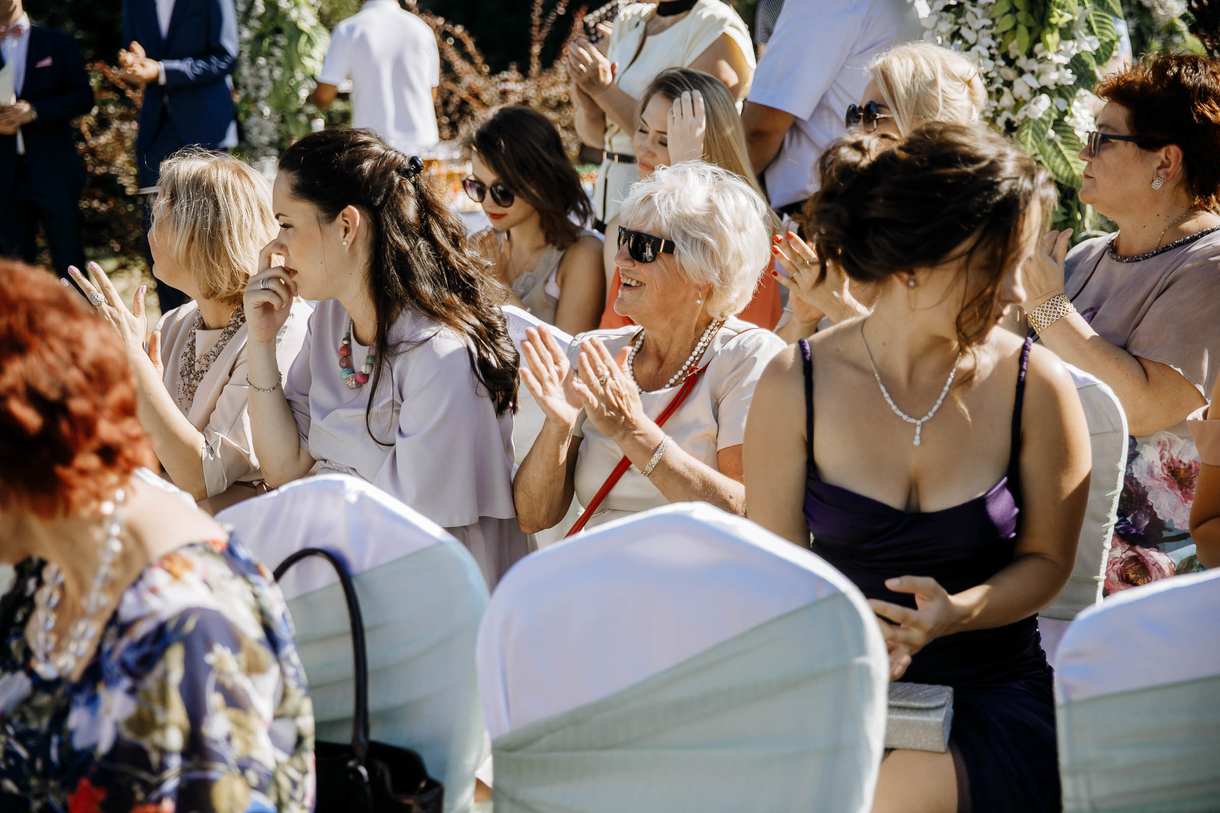 Guests clapping after first kiss, by Tanya Bogdan, Plymouth wedding photography.  
