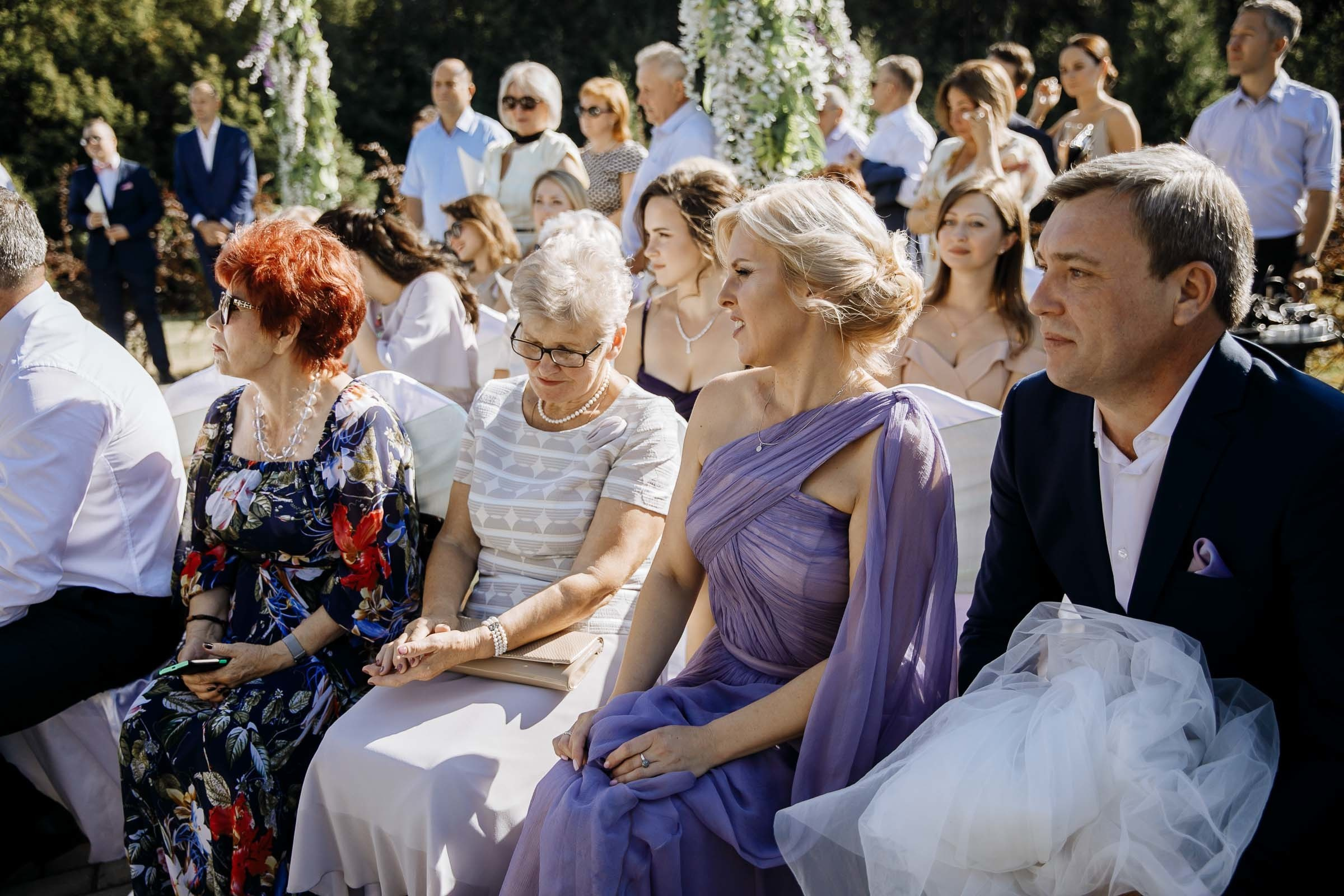 Guests smiling after first kiss, by Tanya Bogdan, Bude wedding photography.  