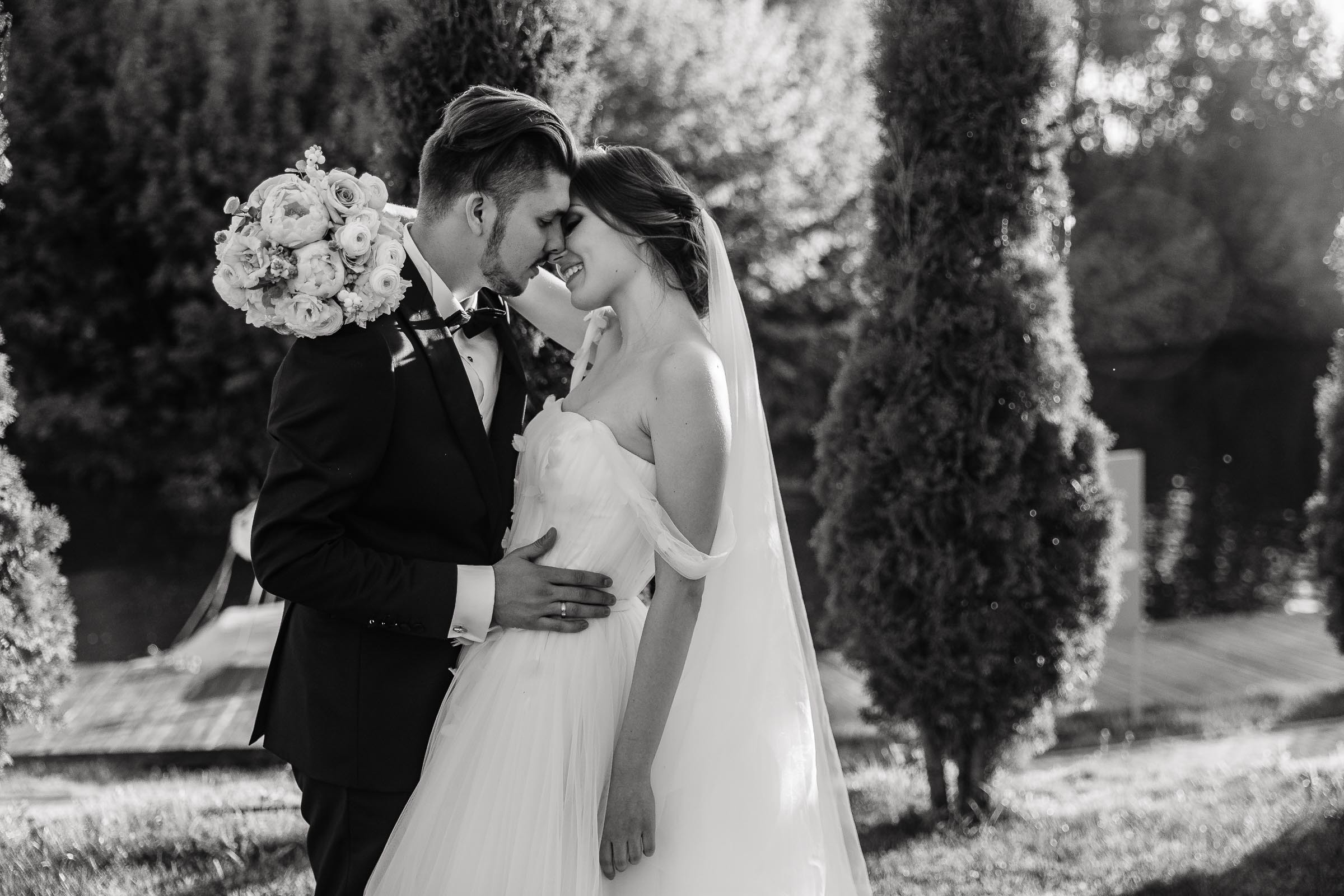 Couple’s portrait in venue, by Tanya Bogdan, Truro wedding photographer.  