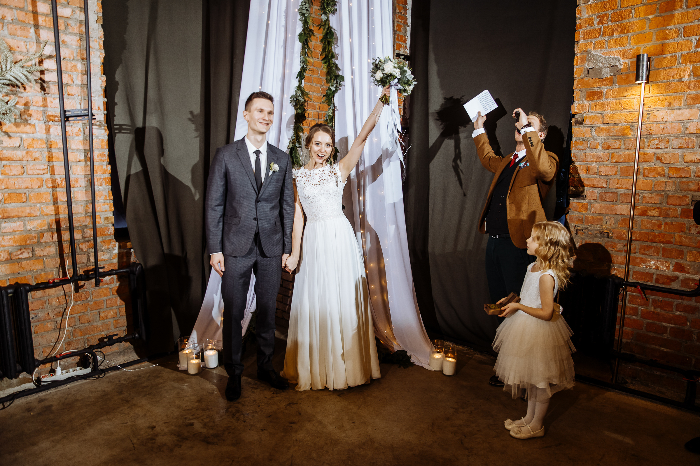 Couple’s ceremony joy in city hall, by Tanya Bogdan, Falmouth wedding photographer.