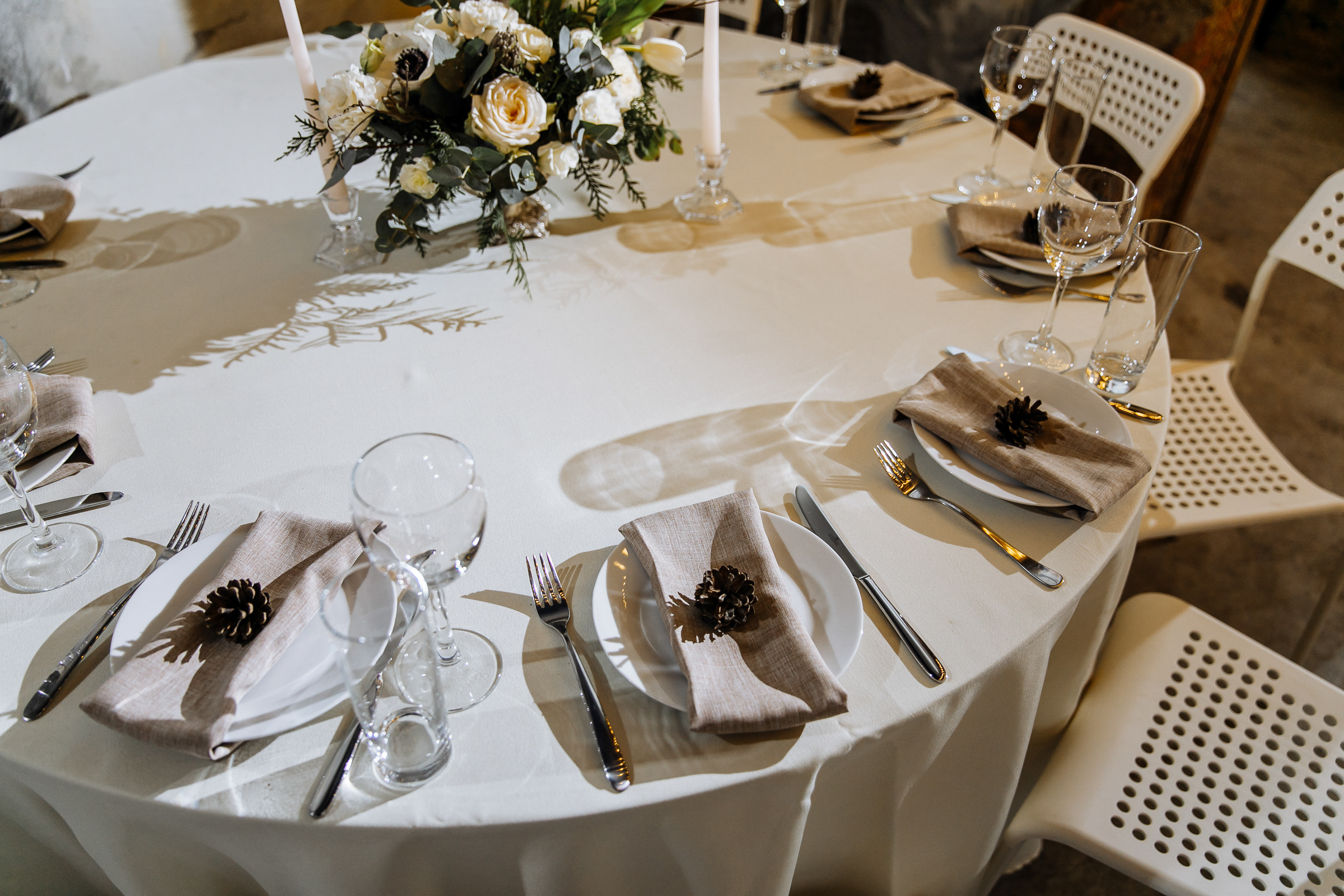 City wedding table decor, by Tanya Bogdan, Exeter wedding photographer.  