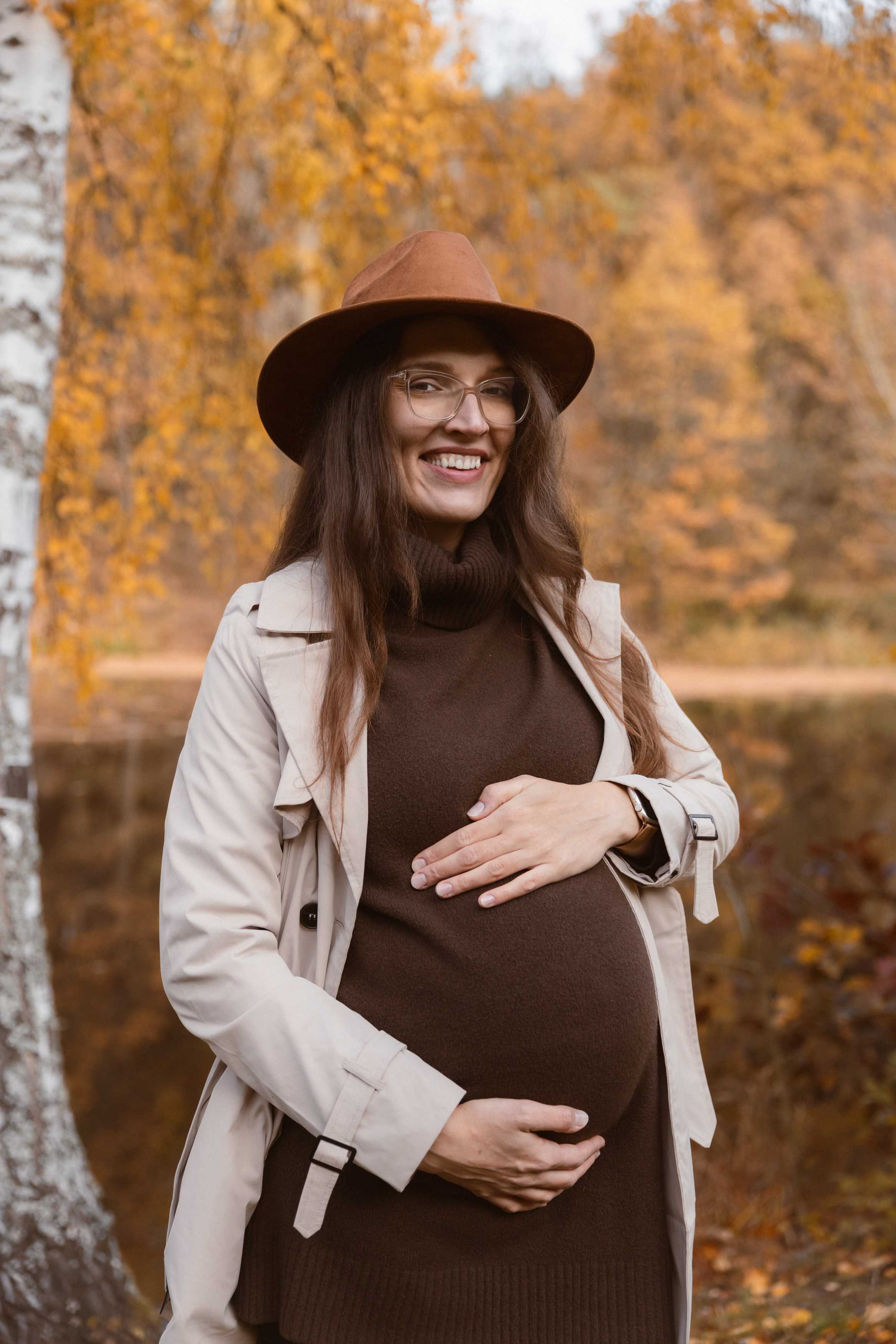 Podzimní těhotenské focení. Lifestyle a rodinná fotografka v Pisku Oxana Telupilova