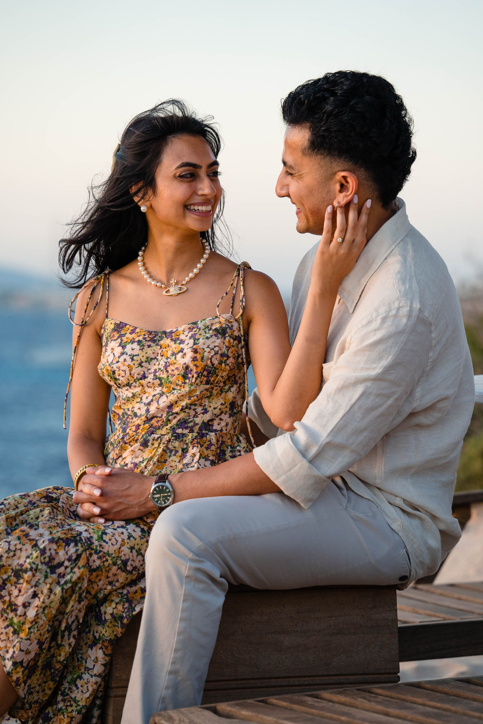 Dusk Wedding Proposal in Cap Rocat with UK clients. Mallorca Wedding, Corporate & Social Photographer