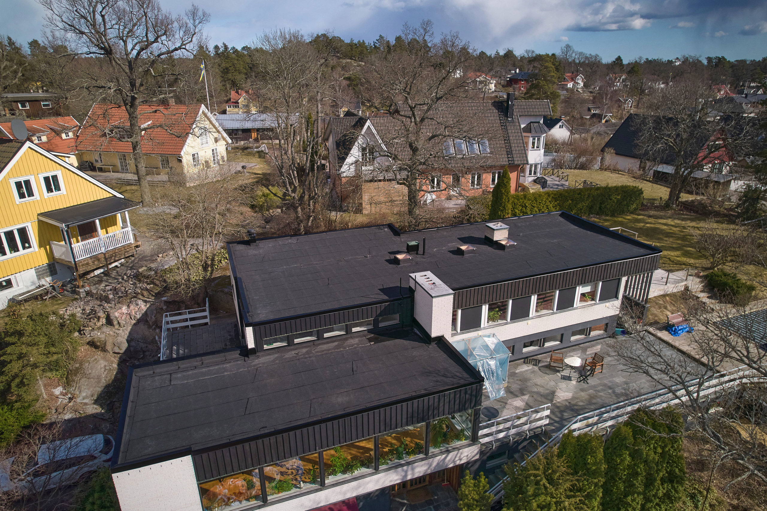 Drönnarefoto. Bröllopsfoto, foto, flygfoto i Stockholm