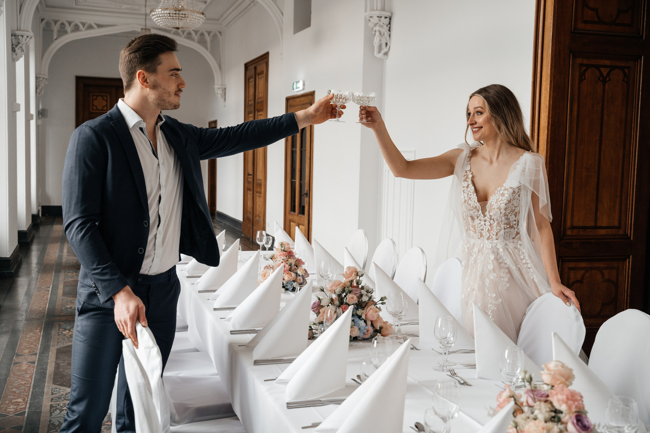 J & C im Schloss Arenfels. Wedding Photographer Germany