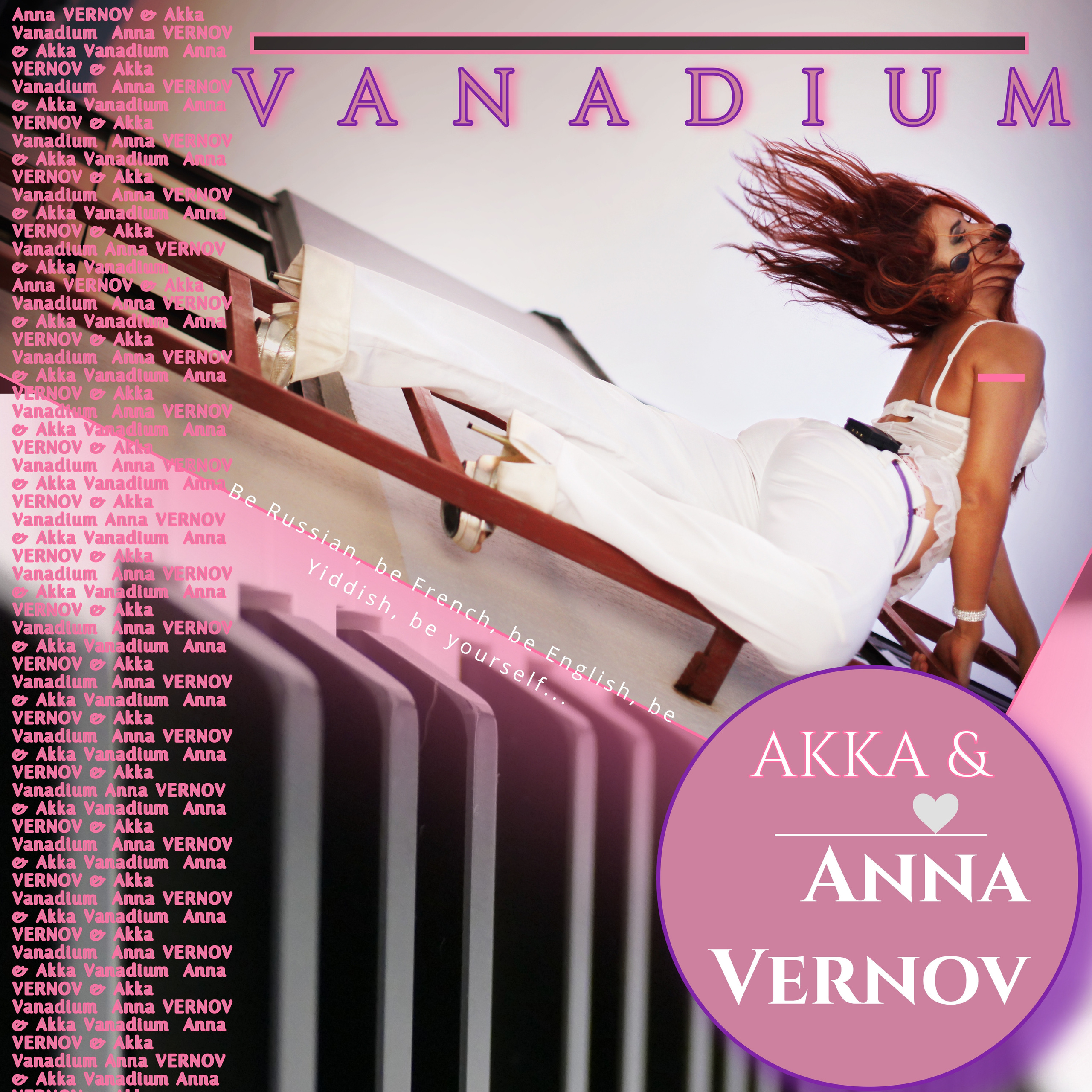 L'album Vanadium - musique pour la série "vanadium" composée par Anna et Boris Vernov en 2018. Andante Introduction, California (Californium) Song, Vanadium Sonate Gm et Femme Nium (Mister Mai). Fare pochette visuelle. 