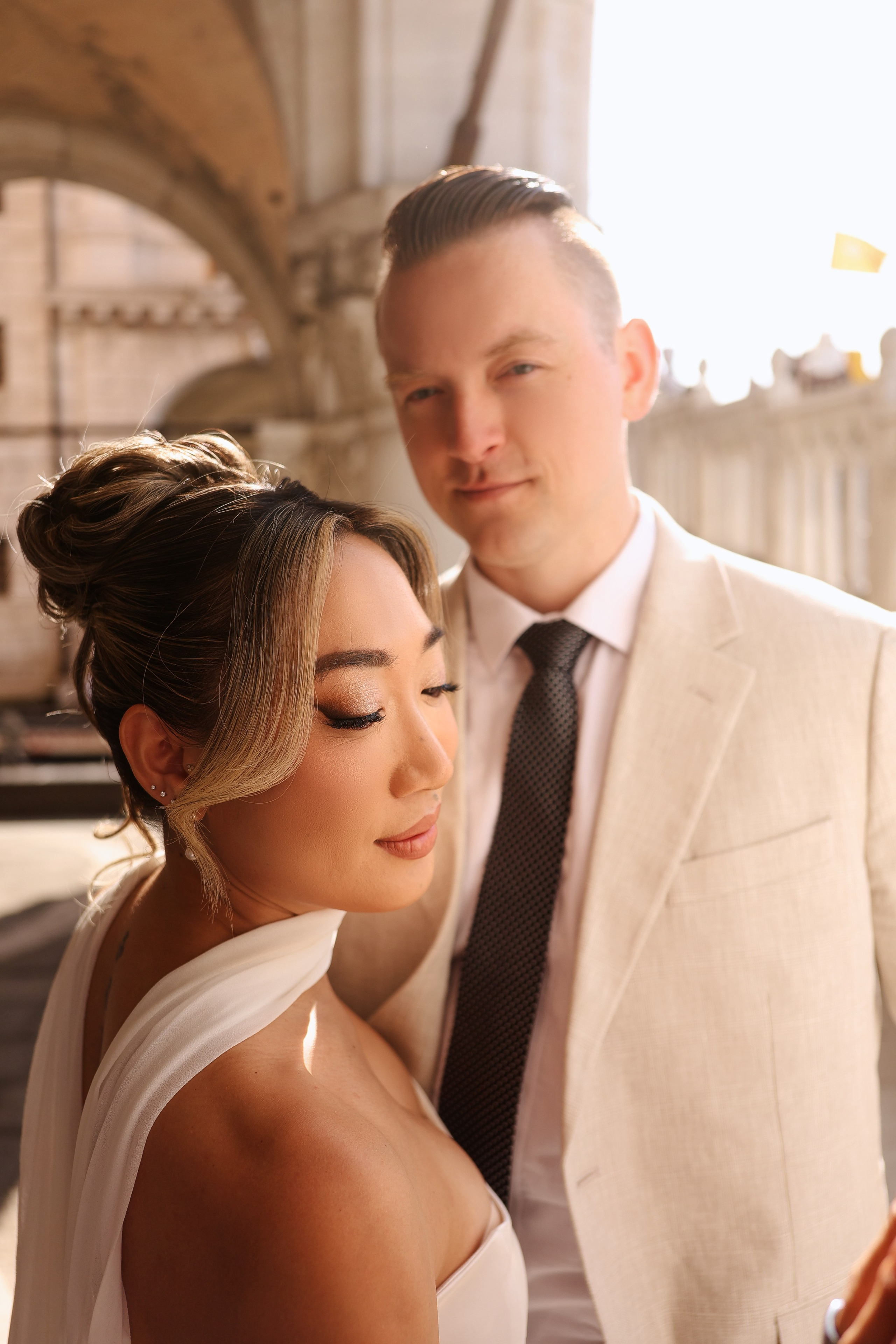 stylish couple in Venice