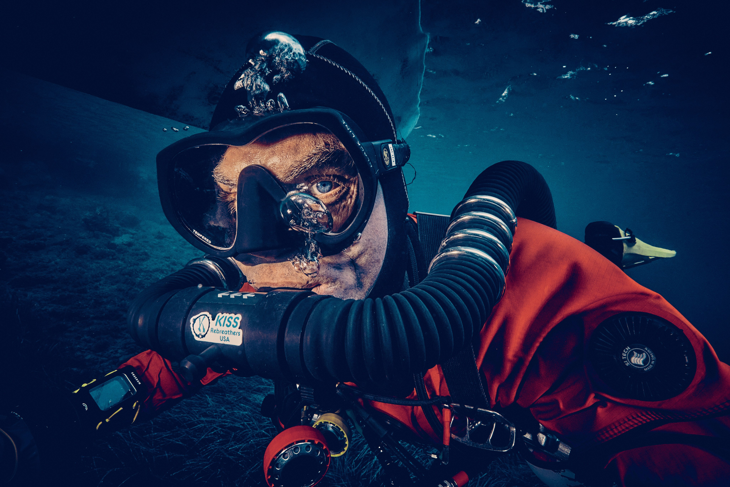 Fotograf podwodny Andriej Szypiłow. Portret podwodny. Underwater photographer Andriej Szypilow. Underwater portrait.