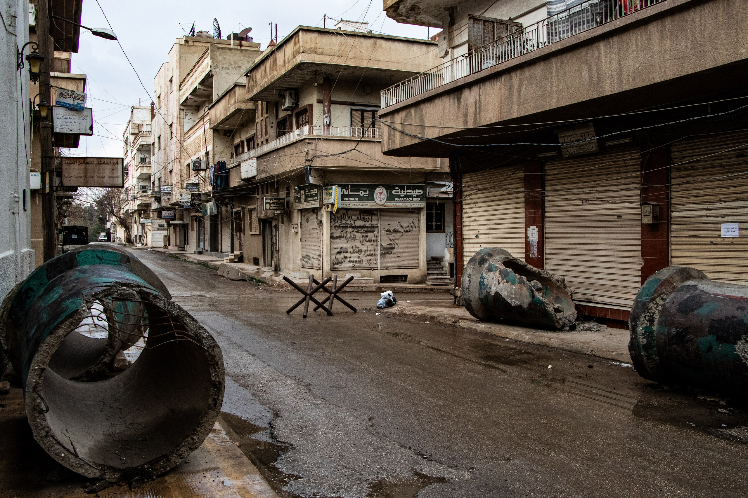 Centre ville de Qamishli, capitale du Rojava, Syrie.