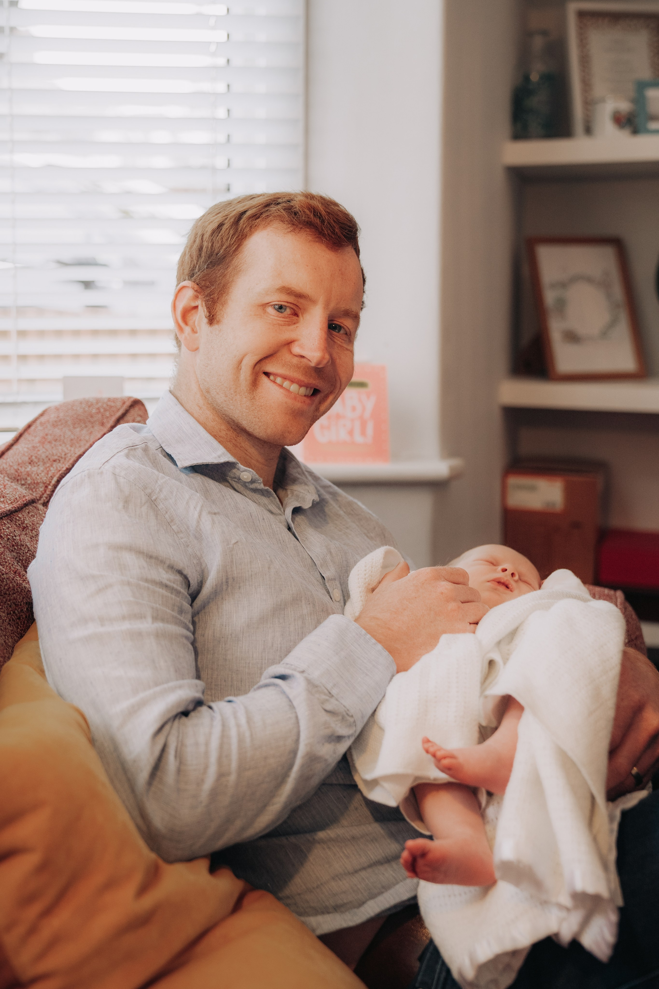 Dad and newborn baby photography ideas.