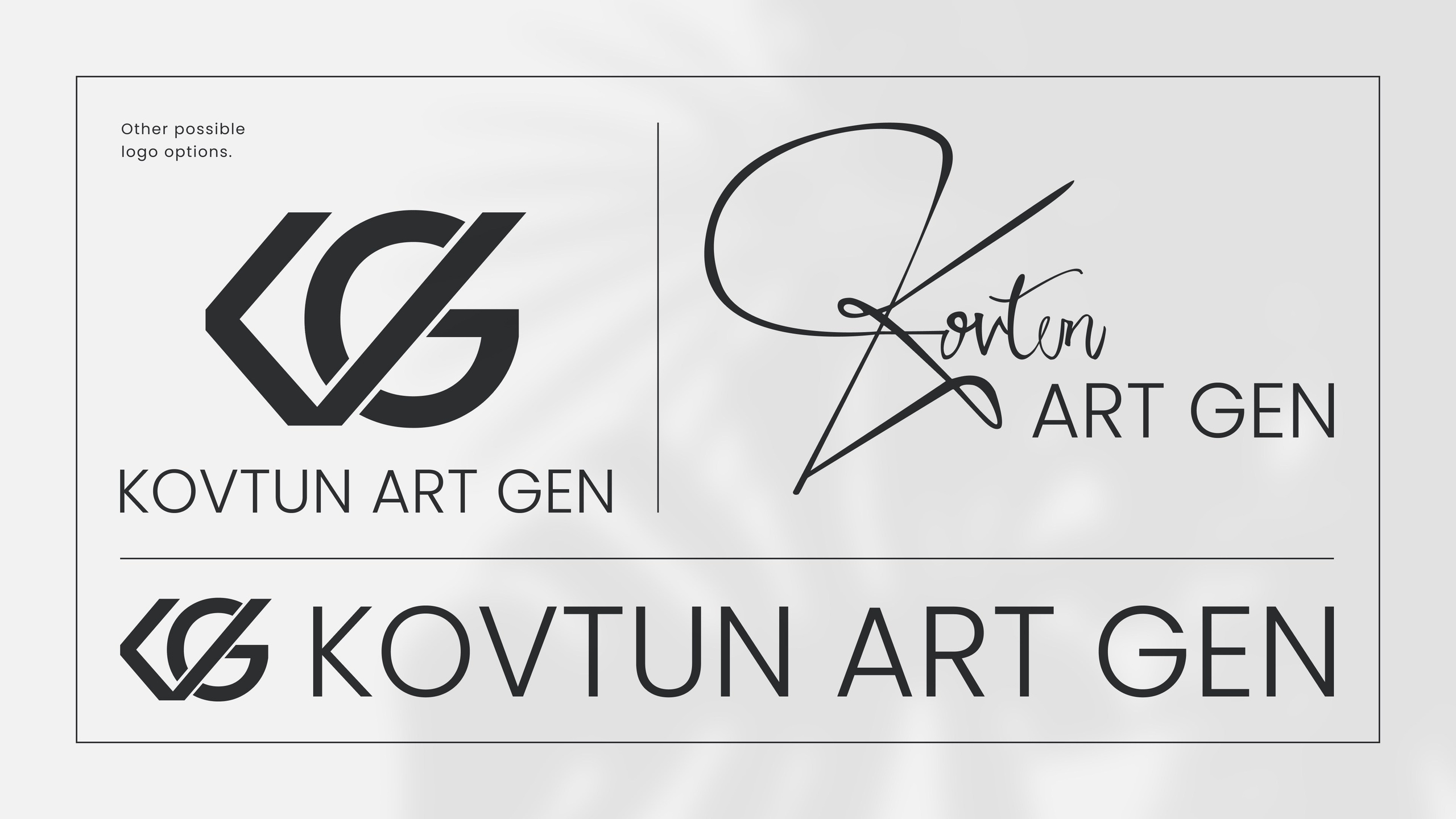 Brandbook “Kovtun Art Gen”. Vasyl Grygorchuk: Photography & Graphic Design