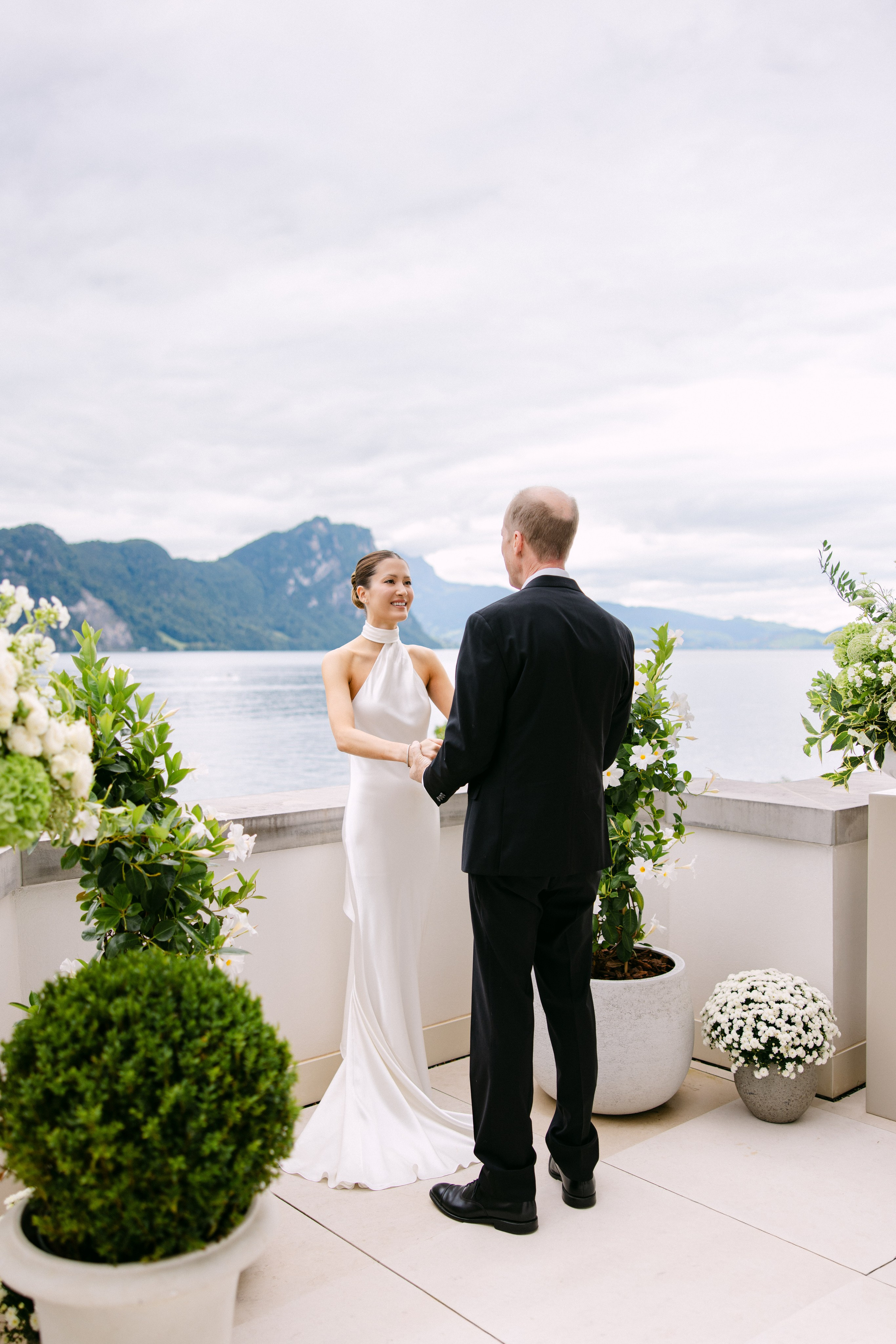 Intimate wedding at Parkhotel Vitznau on Lake Lucerne. Wedding and Family Photographer Switzerland and Italy. Valeria Diaz