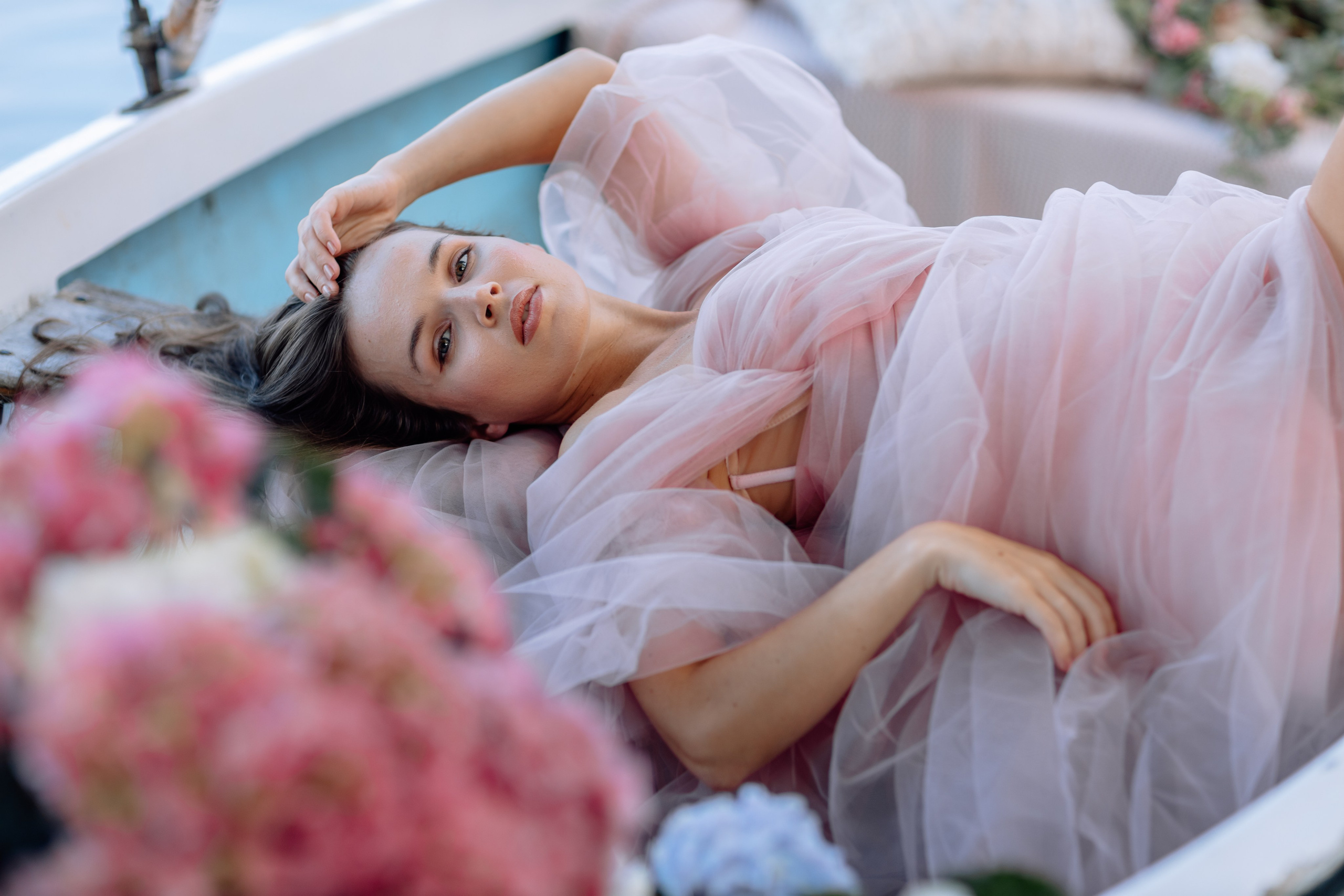 Das Boot mit Blumen. Hochzeitsfotograf München Taufe Familienfotograf Tanja Mauke