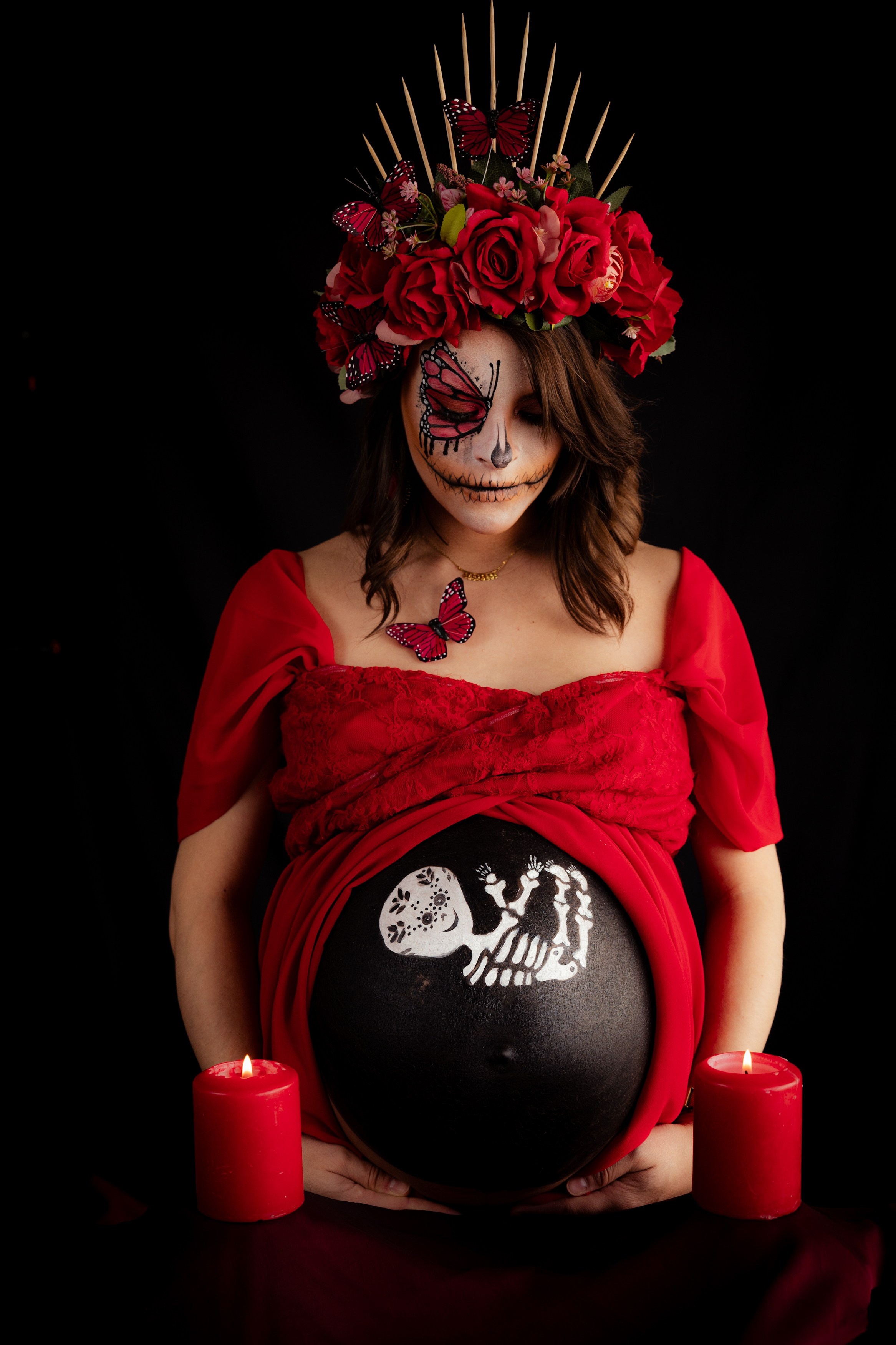 La Catrina | Maternity Photoshoot. Lifestyle a rodinná fotografka v Pisku Oxana Telupilova
