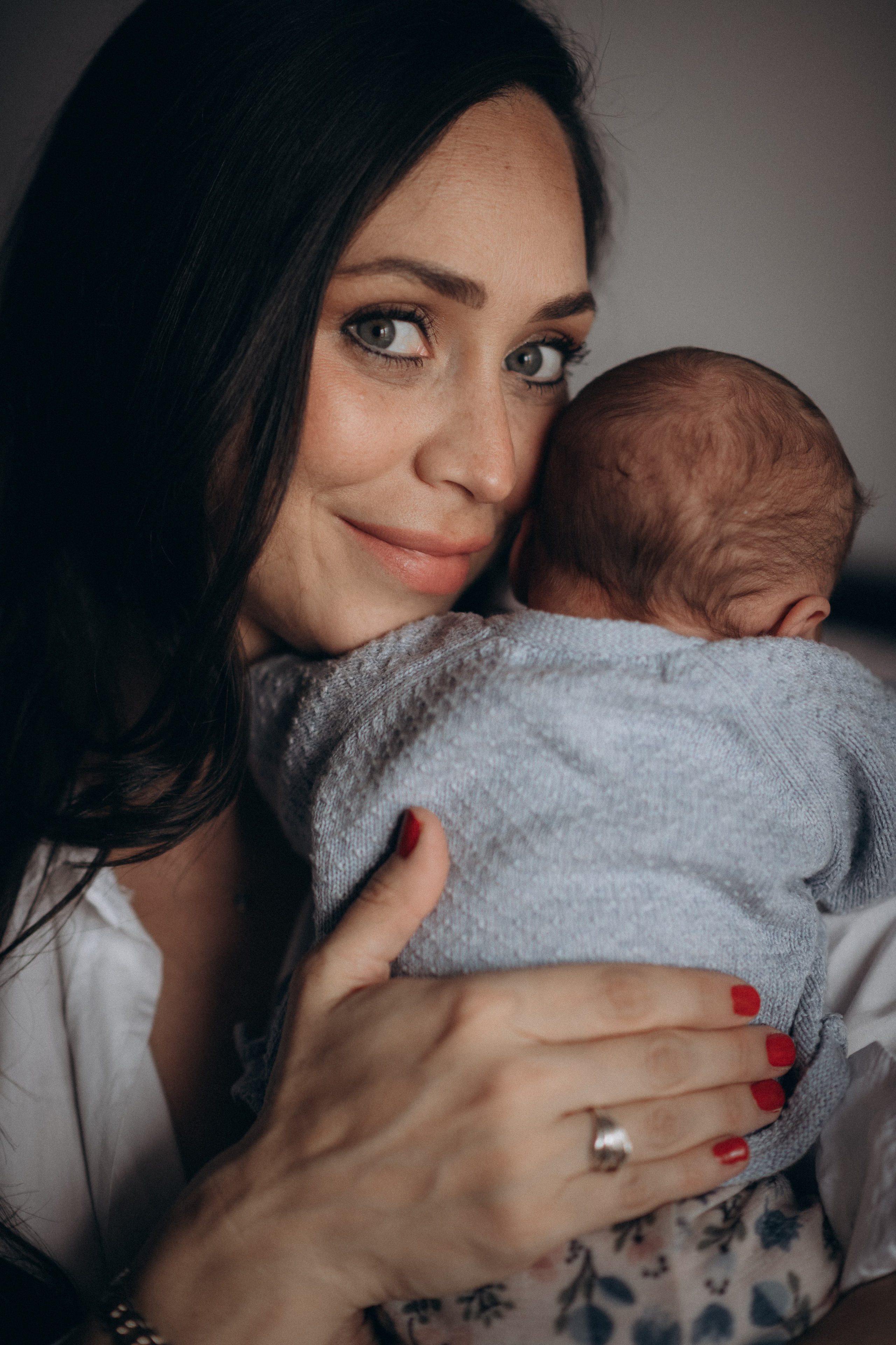 Family portraits with newborn baby at home. Wedding & Family photographer in County Donegal and Dublin, Ireland