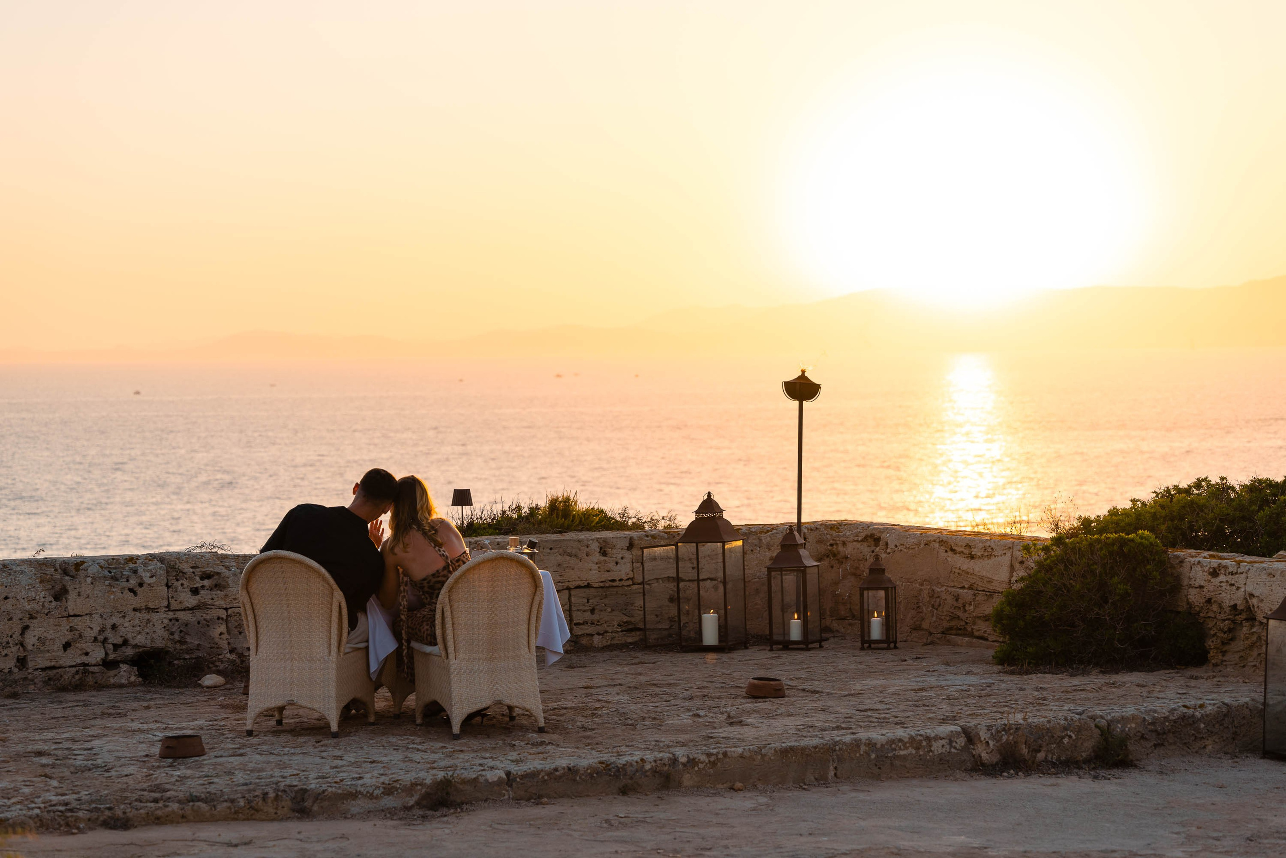 Dusk Wedding Proposal Cap Rocat. Mallorca Wedding, Corporate & Social Photographer