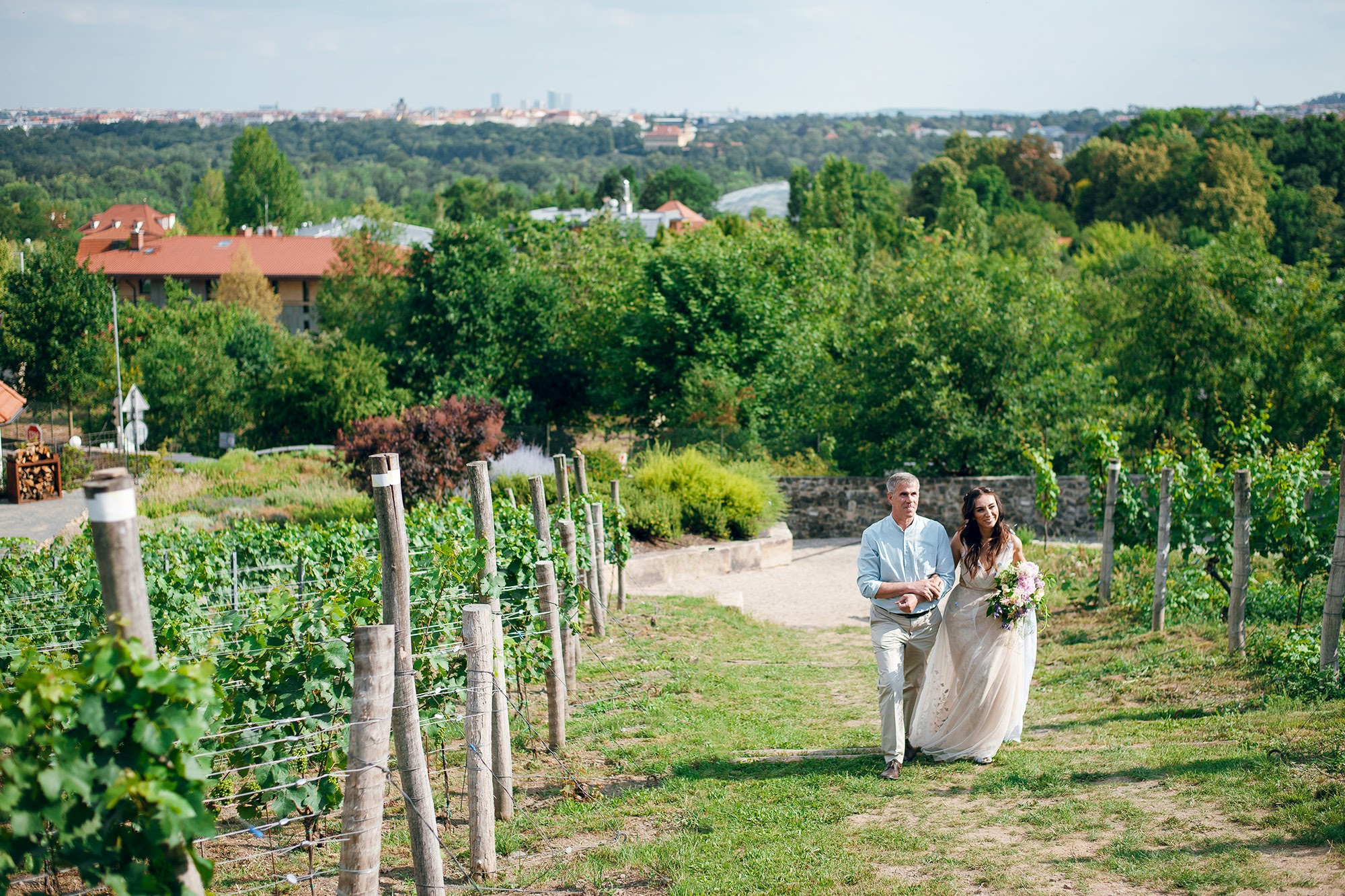 Romantic destination wedding in Czech republic Prague