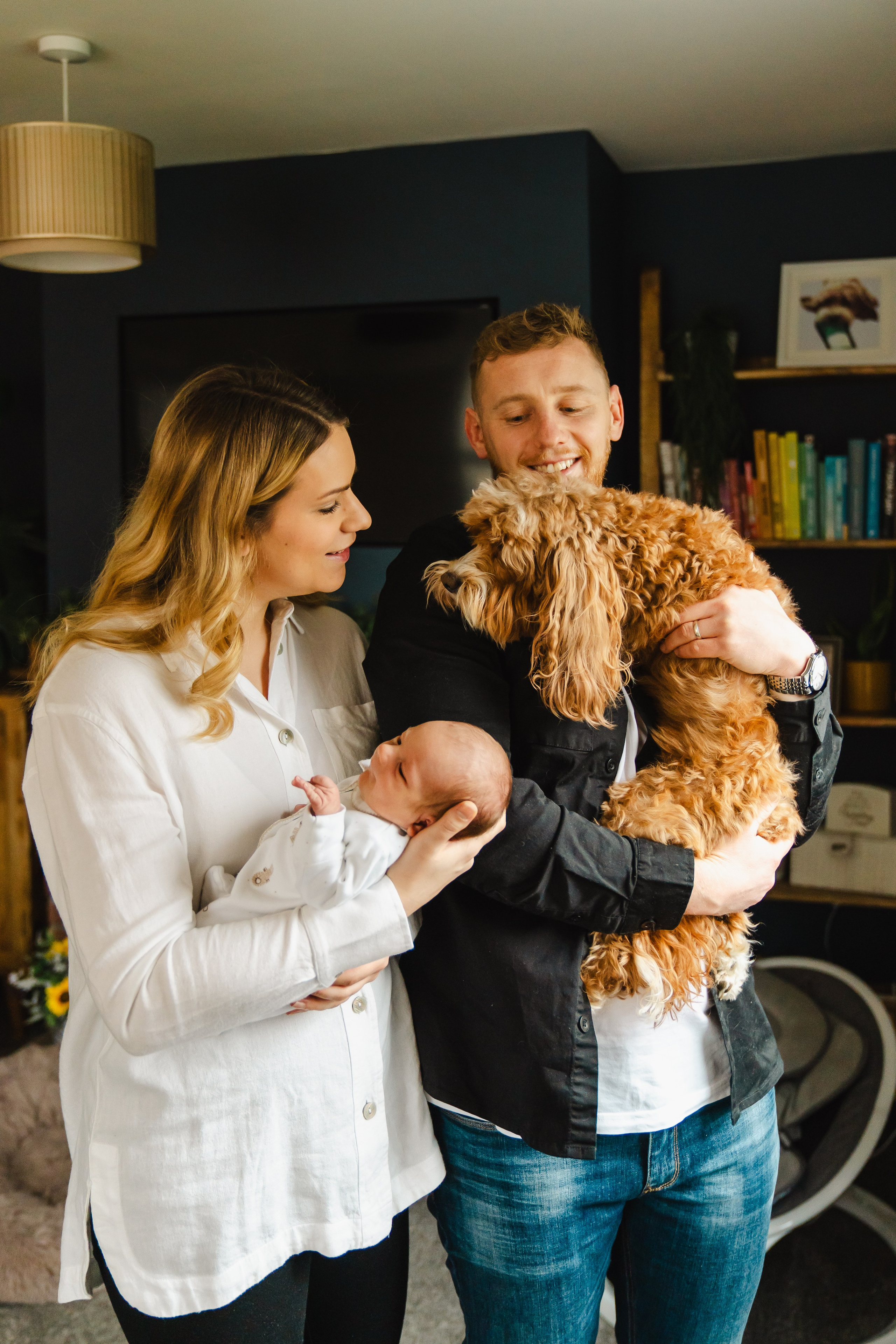 Family lifestyle in-home photo session in Gosforth