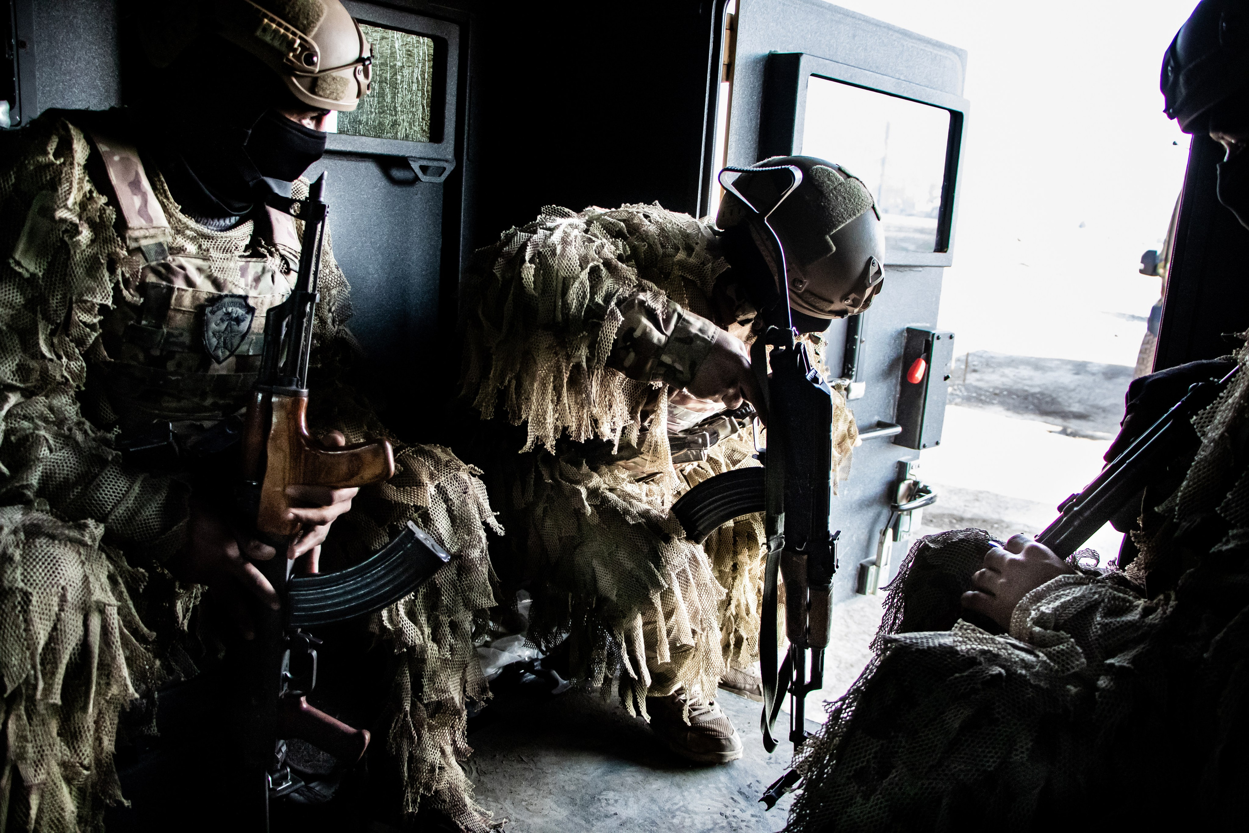 Syrie Raqqa 9 février 2025 : Patrouille des Forces Démocratiques Syriennes (FDS)