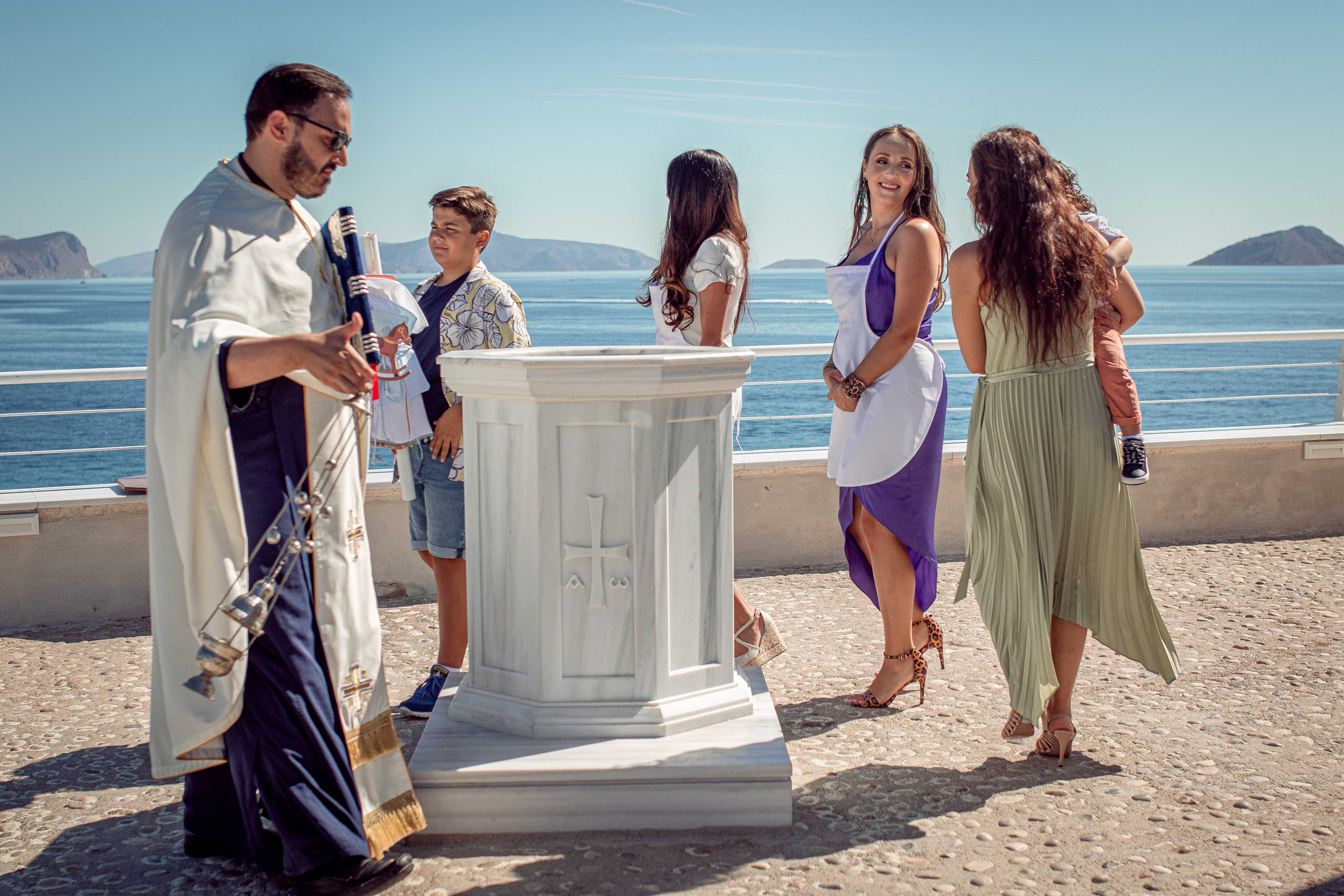 Baptism at Porto Cheli. Family Photographer in Greece