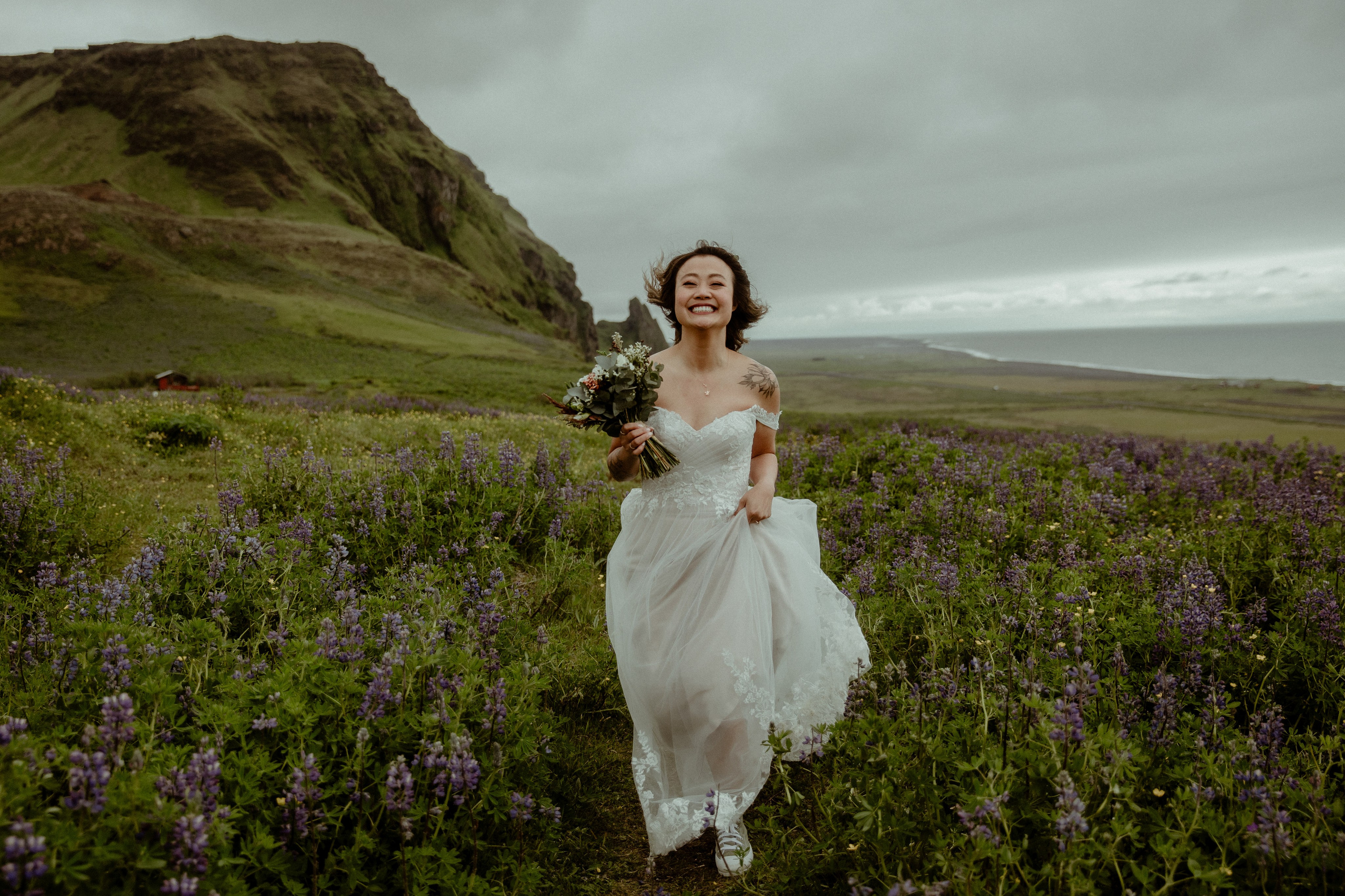 Elopement at Kvernufoss Waterfall. Iceland elopement photo and video | Nikolaichik Photo
