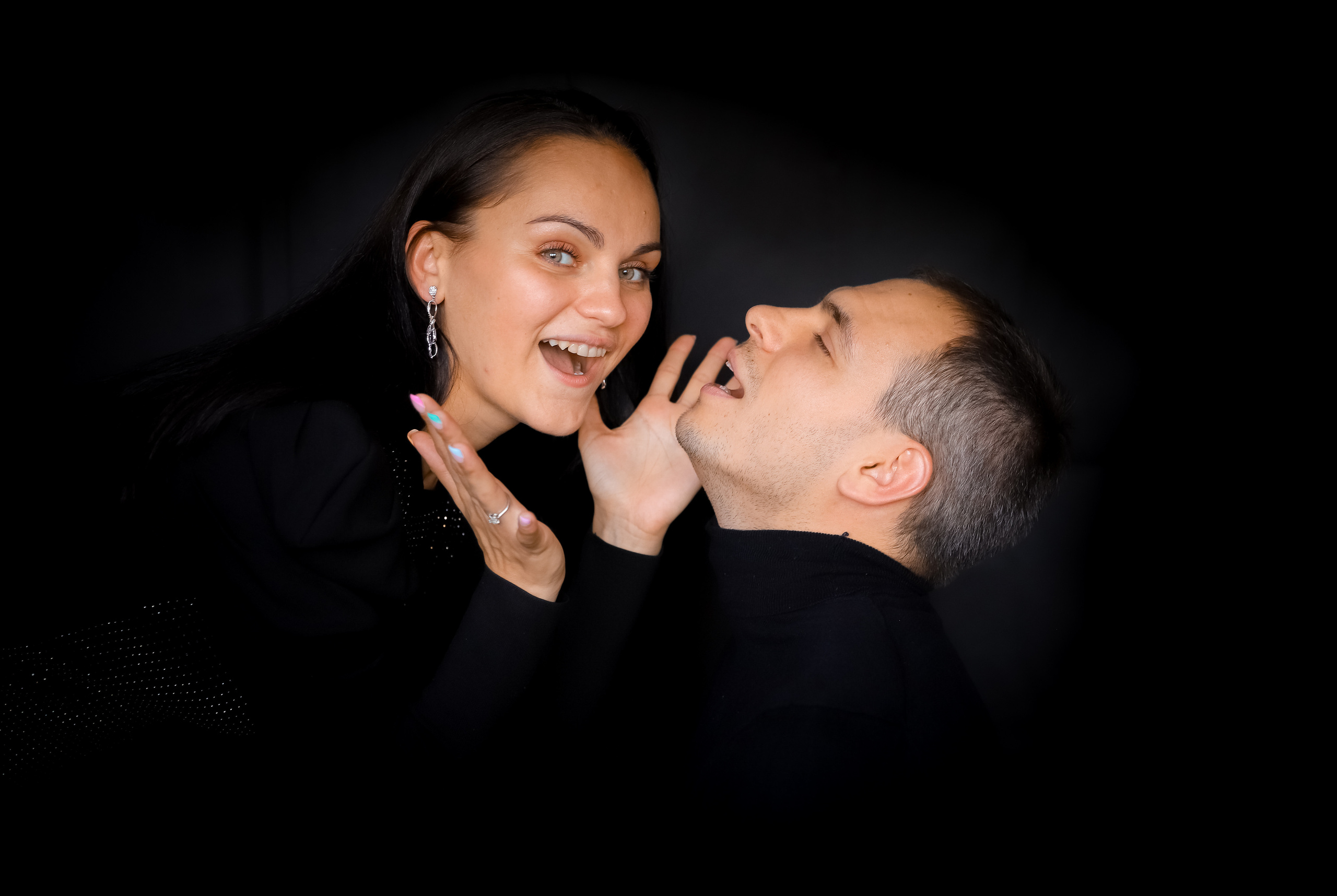 Black background. Family & children’s photographer in Herts & West London Iryna Blair