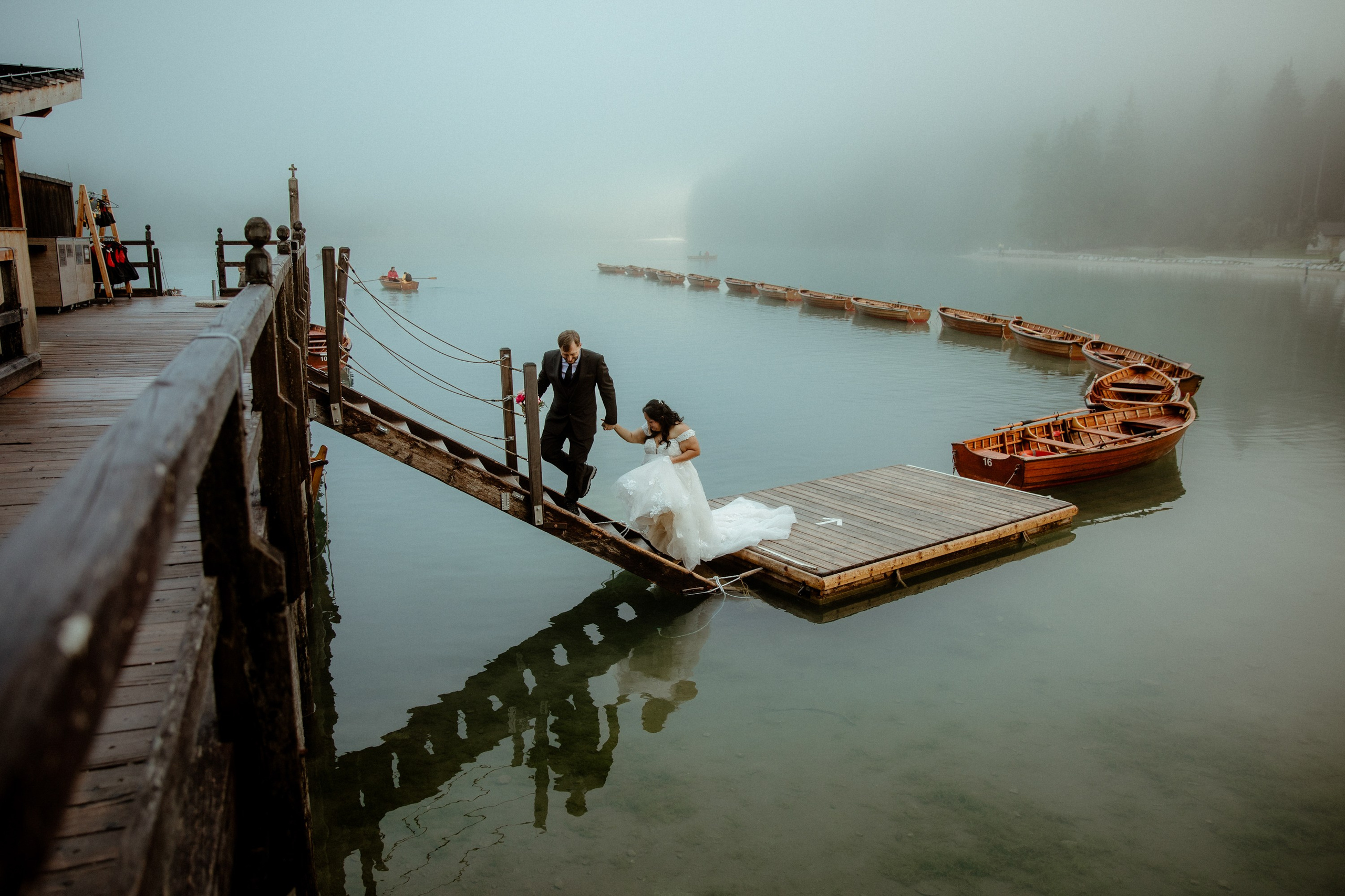 Secret Dolomites elopement at Lago di Braies & Cadini di Misurina | Best place to elope in Italy. Iceland elopement photographer & videographer