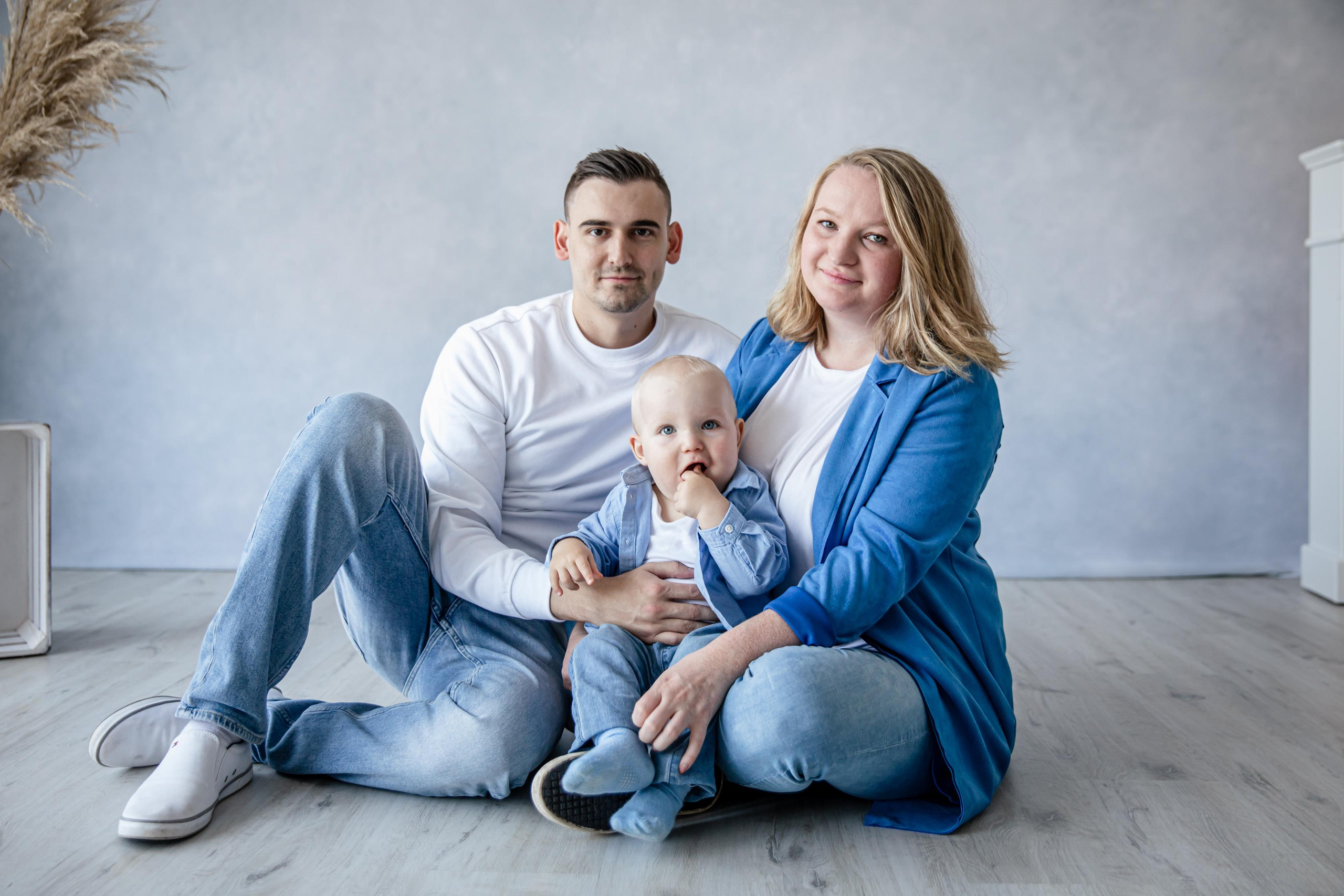 Familien Fotoshooting im Studio. Hochzeitfotograf in Bielefeld