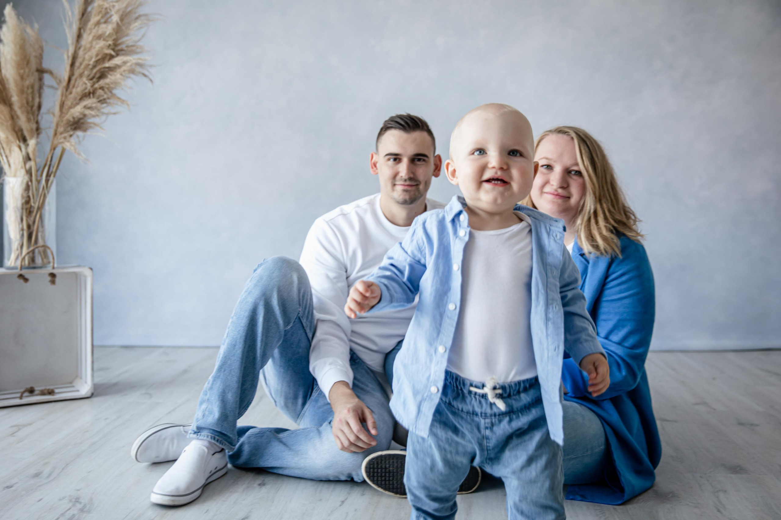 Familien Fotoshooting im Studio. Hochzeitfotograf in Bielefeld