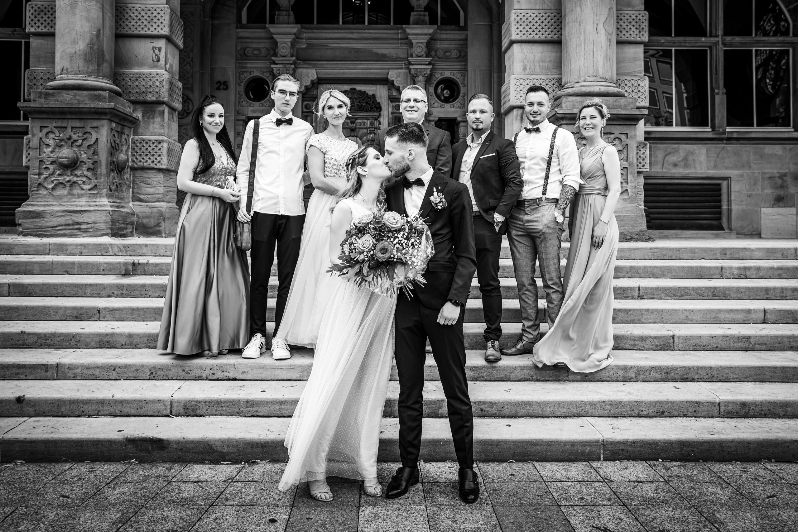 Bielefeld altes Rathaus. Hochzeitfotograf in Bielefeld