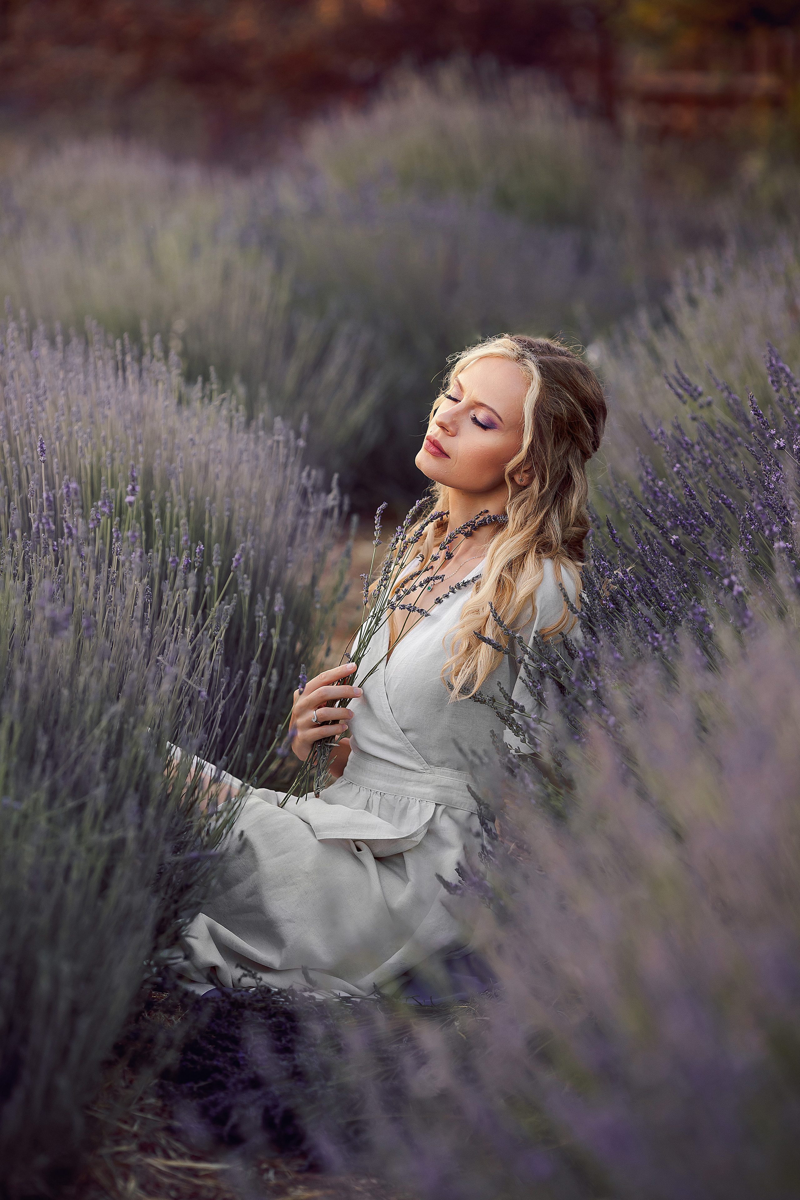 Photoshoot in Lavender garden. Photographer in Cyprus