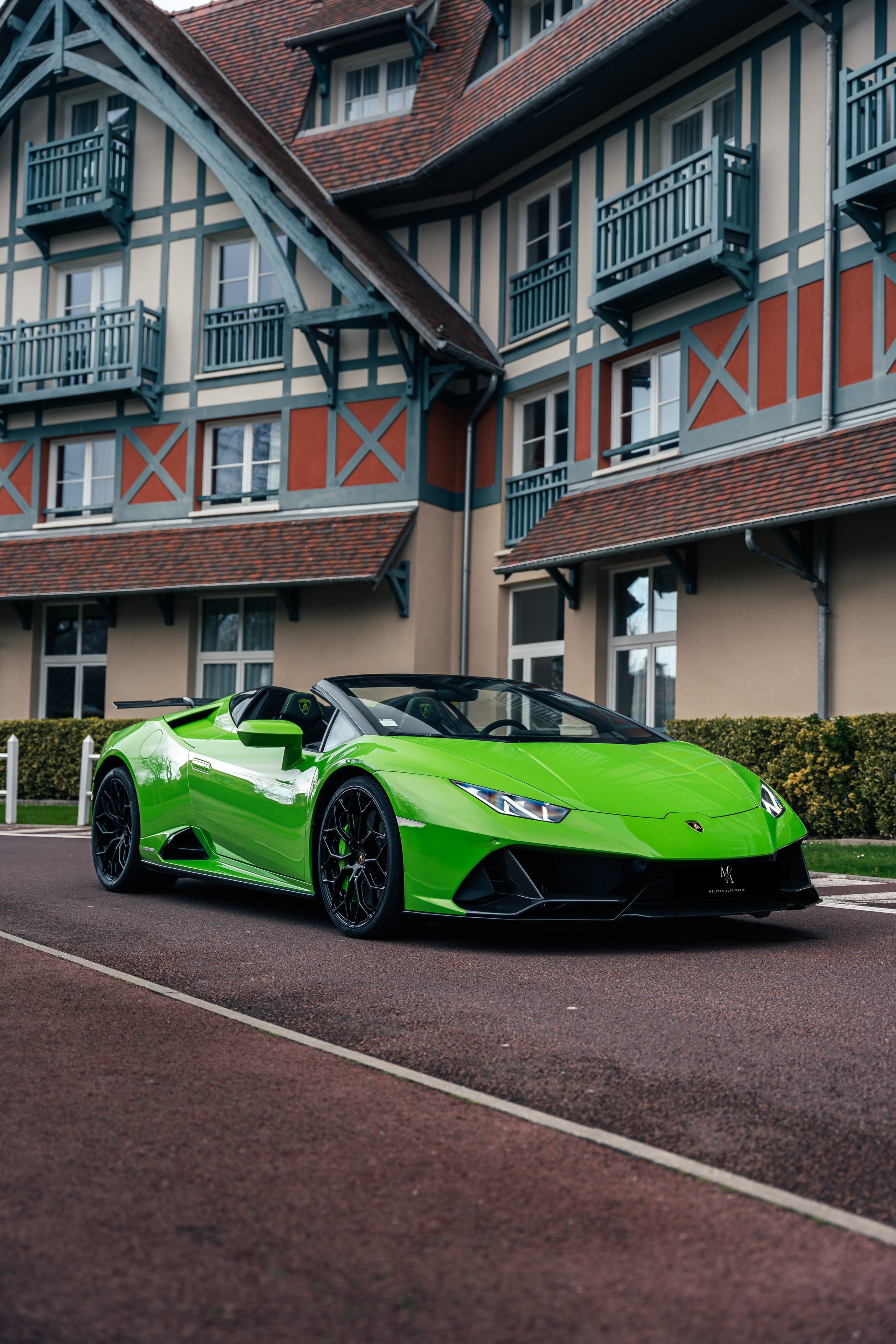Lamborghini Huracan Evo Spyder. Photographe de voitures à Paris — Vitalii Motruk