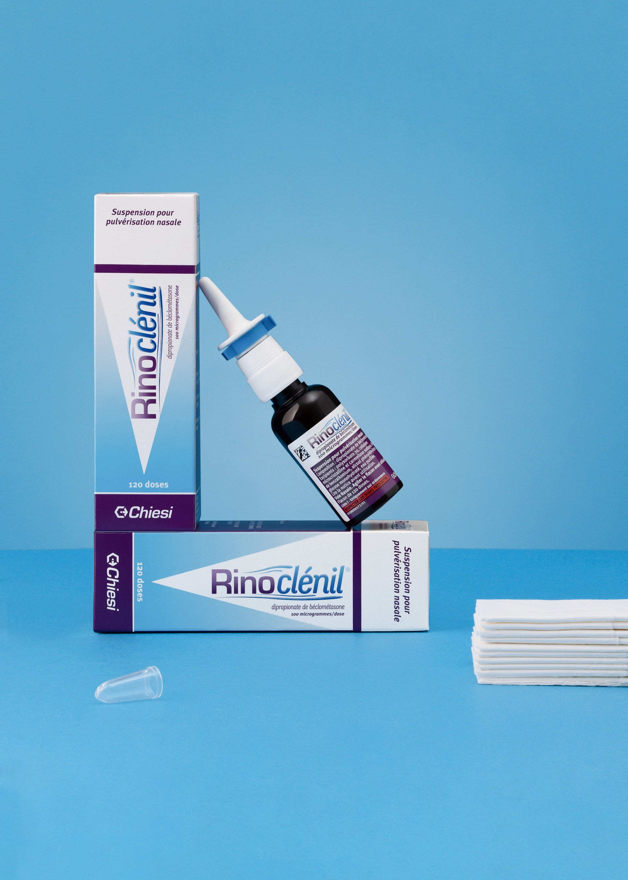 Photo de spray nasal par photographe de produits