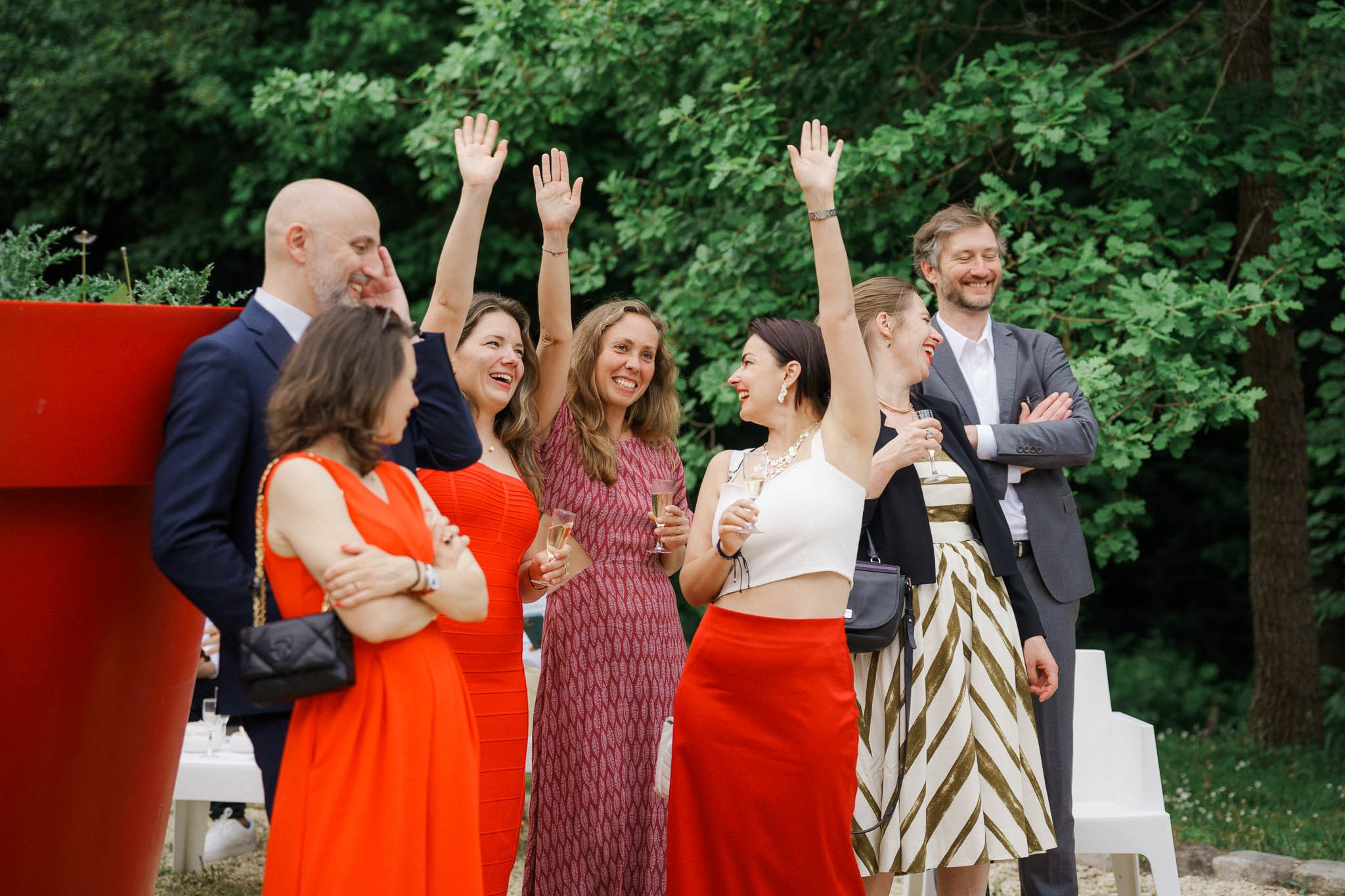 K& F, destination wedding photographer in L’Orangerie de l’Orée du Bois, France