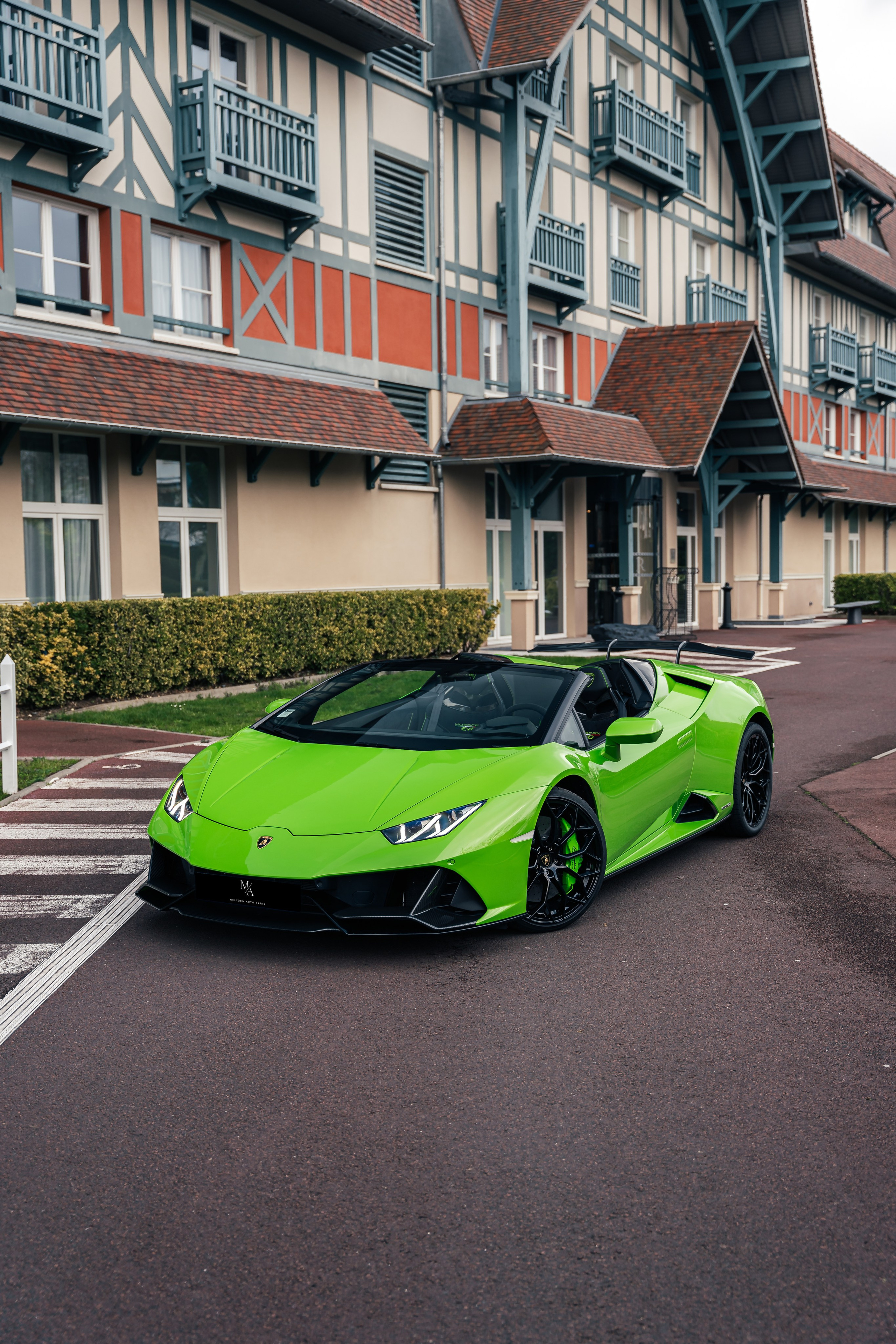 Lamborghini Huracan Evo Spyder. Photographe de voitures à Paris — Vitalii Motruk