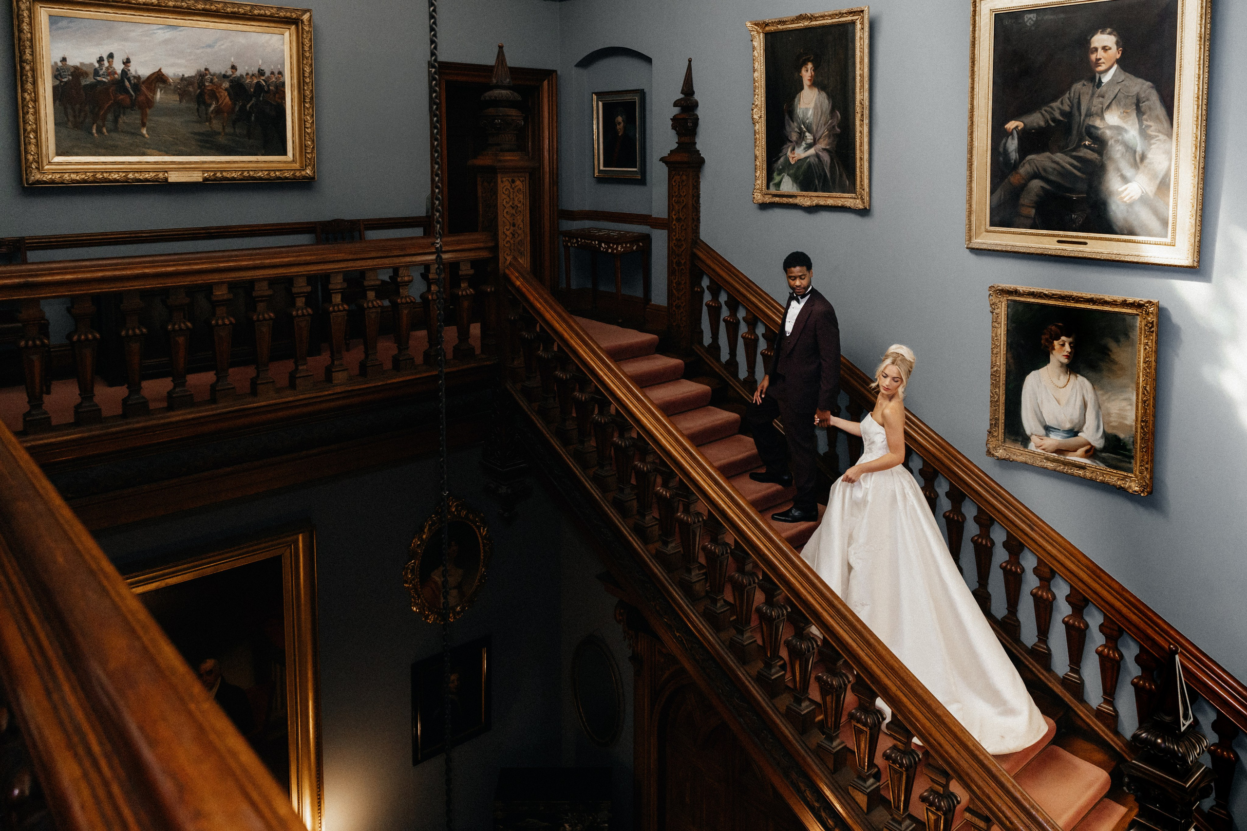 Elegant wedding portrait of bride and groom walking through the streets of ParisRomantic elopement moment captured in soft evening light in Paris, FranceLuxury wedding ceremony setup in a historic French venue with natural floralsCandid black and white photo of a couple at their city wedding in London, UKTimeless couple portrait in front of Marylebone Town Hall, LondonEditorial-style bridal preparation in a classic townhouse in the heart of LondonSoft light bridal portrait in a countryside château wedding in FranceFine art flat lay with French-inspired wedding details and vintage texturesCinematic golden hour photo at a UK estate wedding with historic architectureLuxury wedding tablescape with candles and florals at a London reception