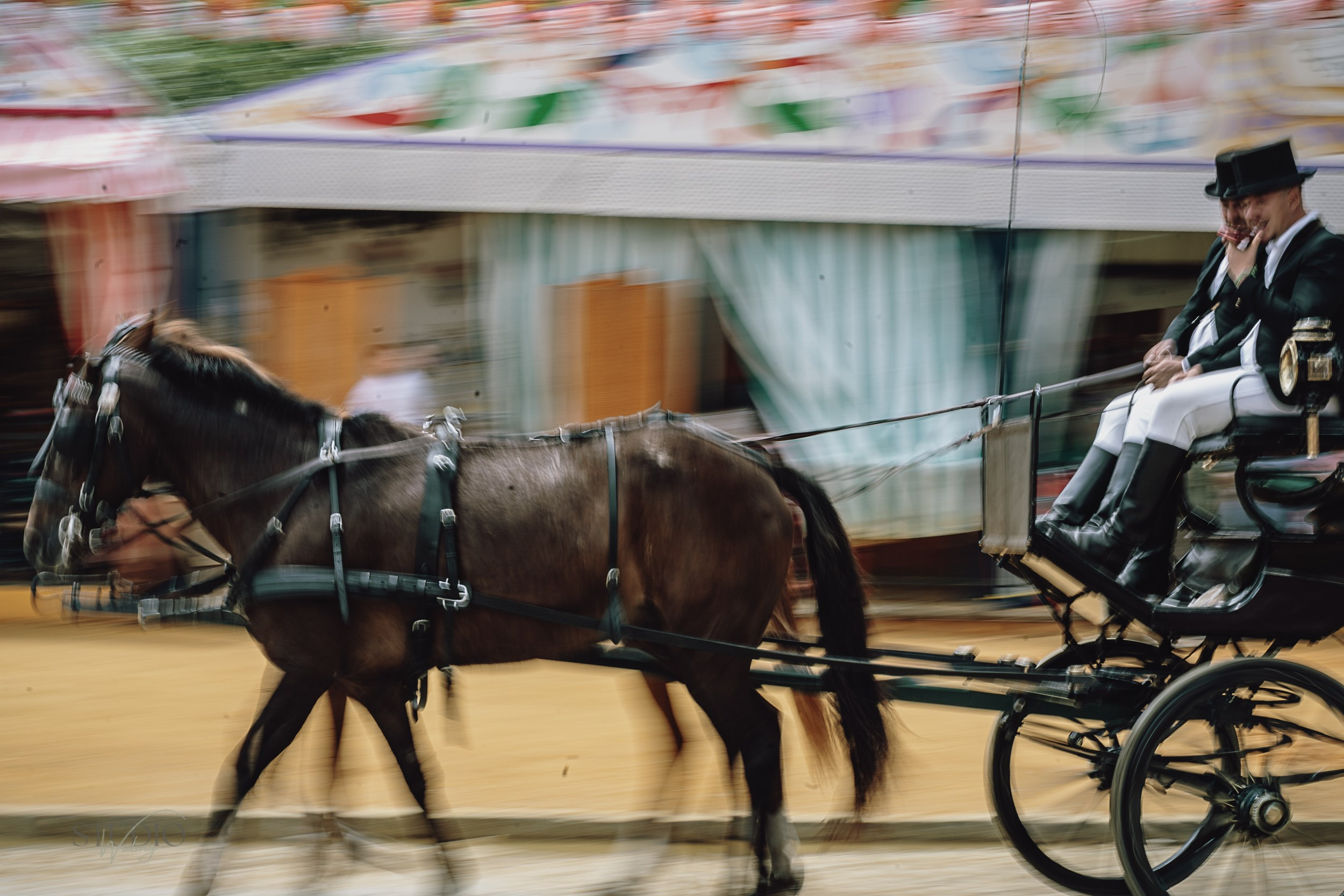 Sesión de fotos en feria de Abril de Sevilla. Inicio