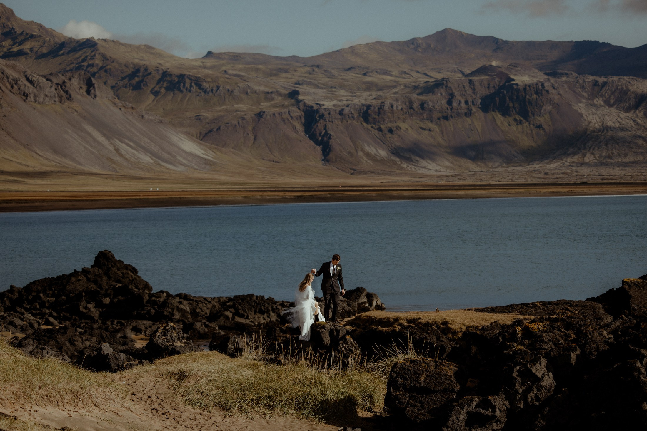 Iceland elopement at Budir Black Church | Snæfellsnes wedding by Iceland elopement photographer & videographer. Iceland elopement photographer & videographer