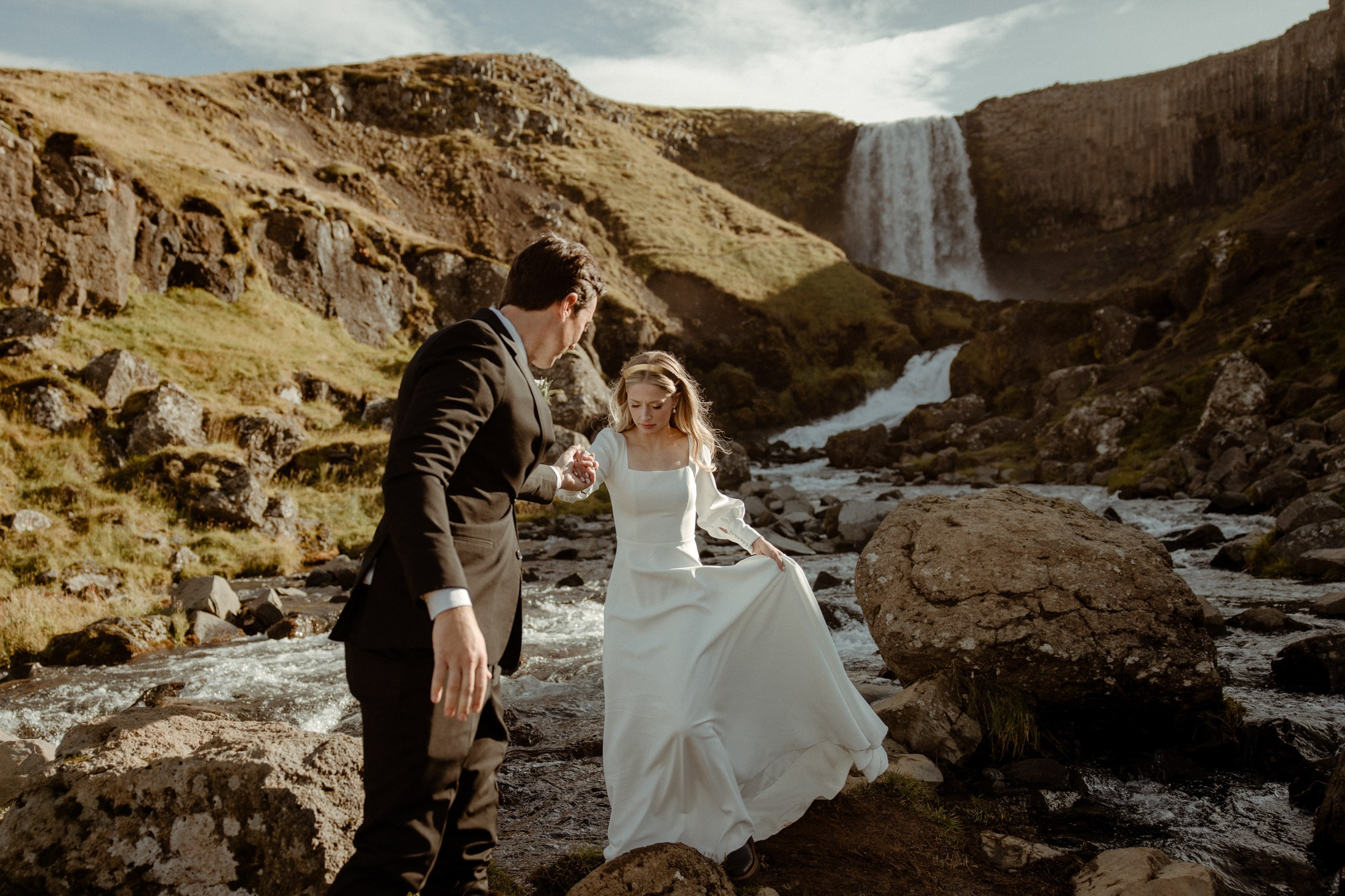 Iceland elopement at Budir Black Church | Snæfellsnes wedding by Iceland elopement photographer & videographer. Iceland elopement photographer & videographer