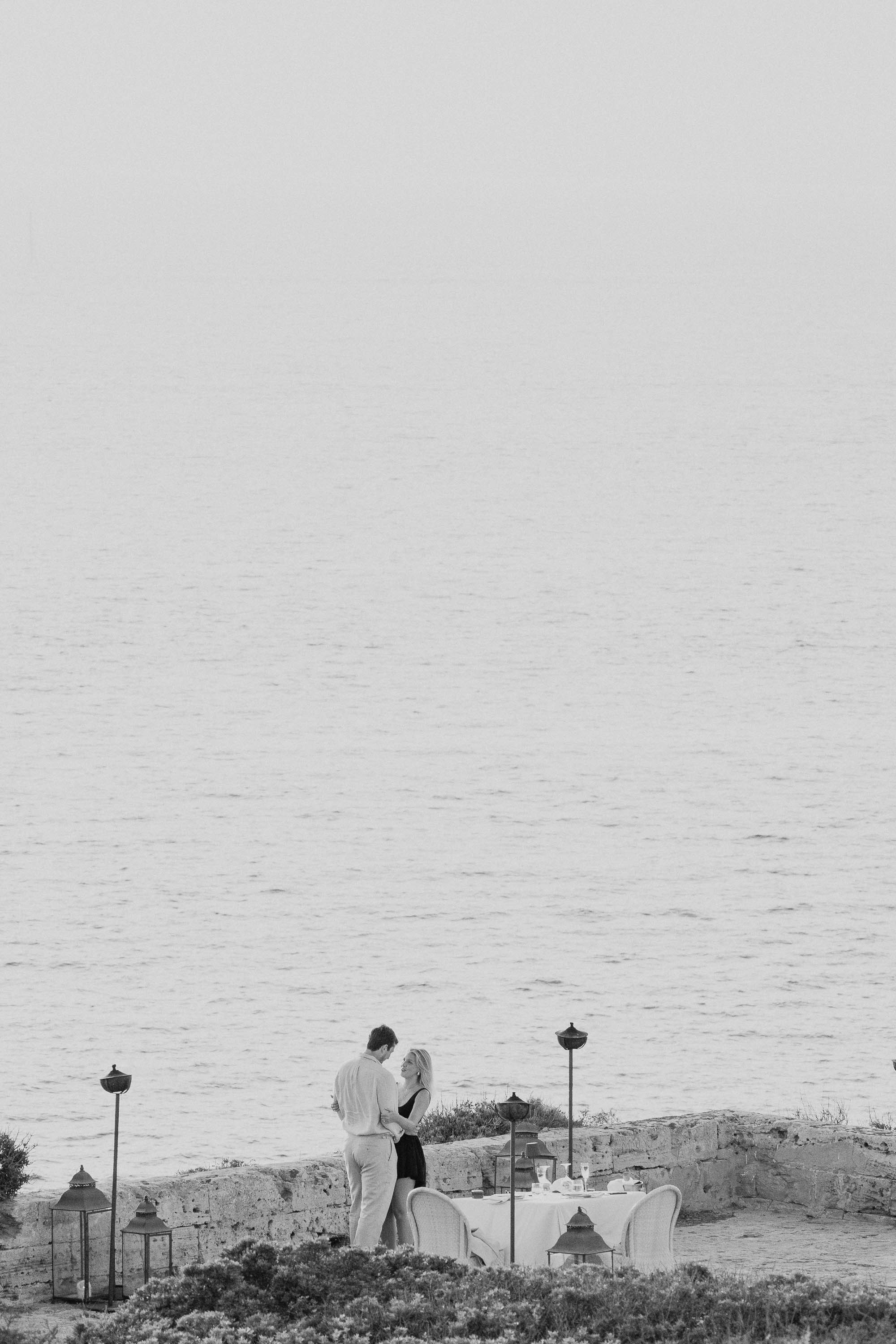 Perfect Marriage Proposal at Cap Rocat Hotel. Mallorca Wedding, Corporate & Social Photographer