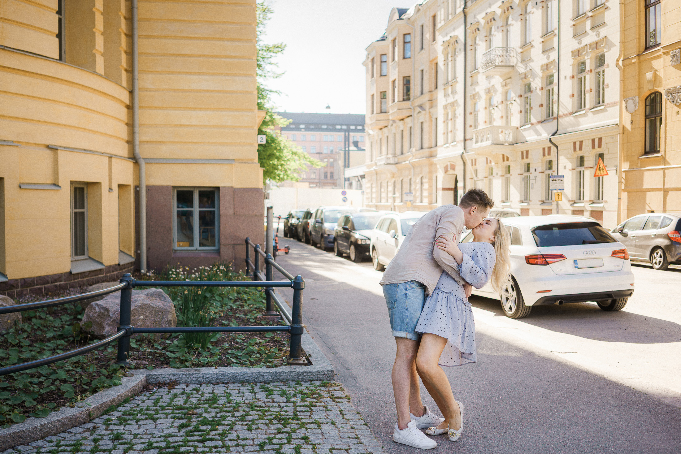 Kihlakuvaus Helsingin keskustassa