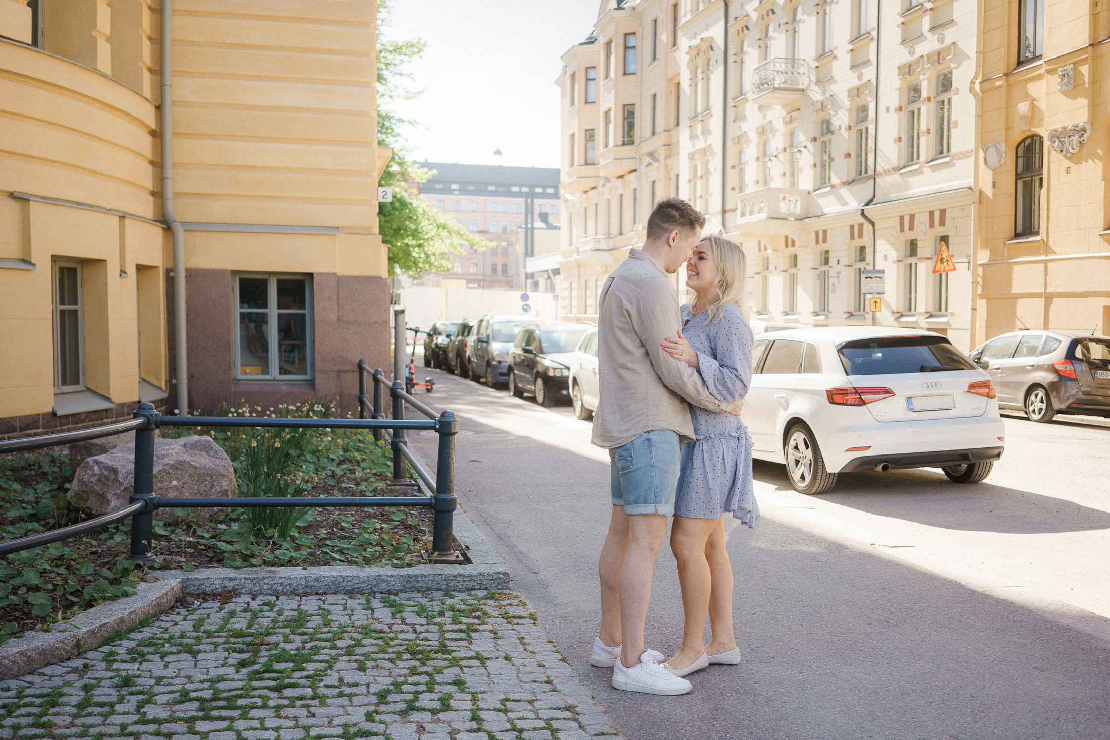Kihlakuvaus Helsingin keskustassa