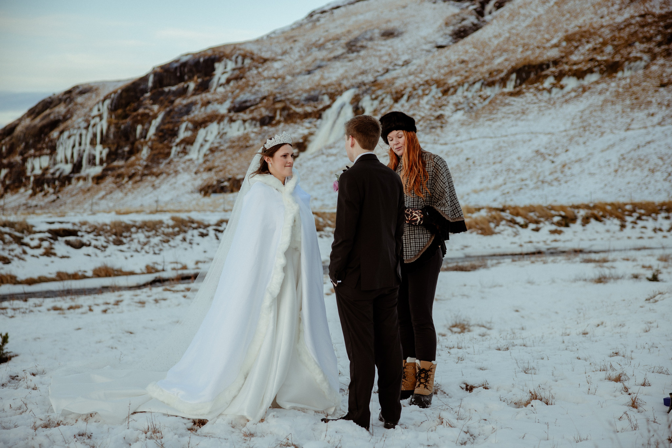 Snowy Elopement in Iceland. Iceland elopement photo and video | Nikolaichik Photo