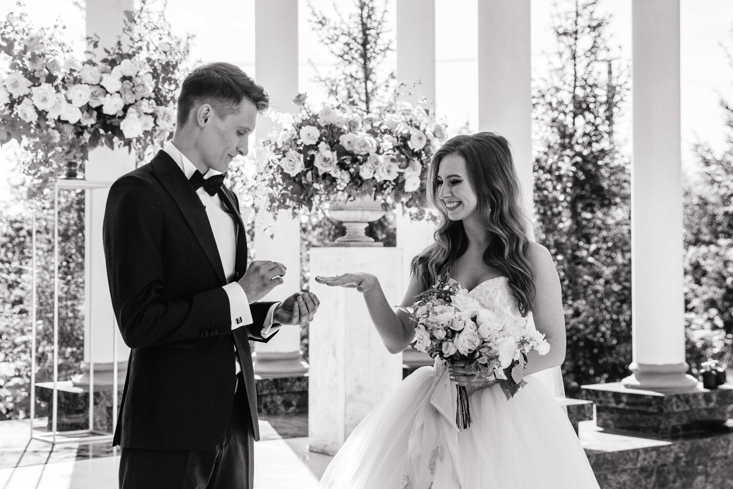Wedding ring from groom, by Tanya Bodgan, Bude, Cornwall wedding photography.