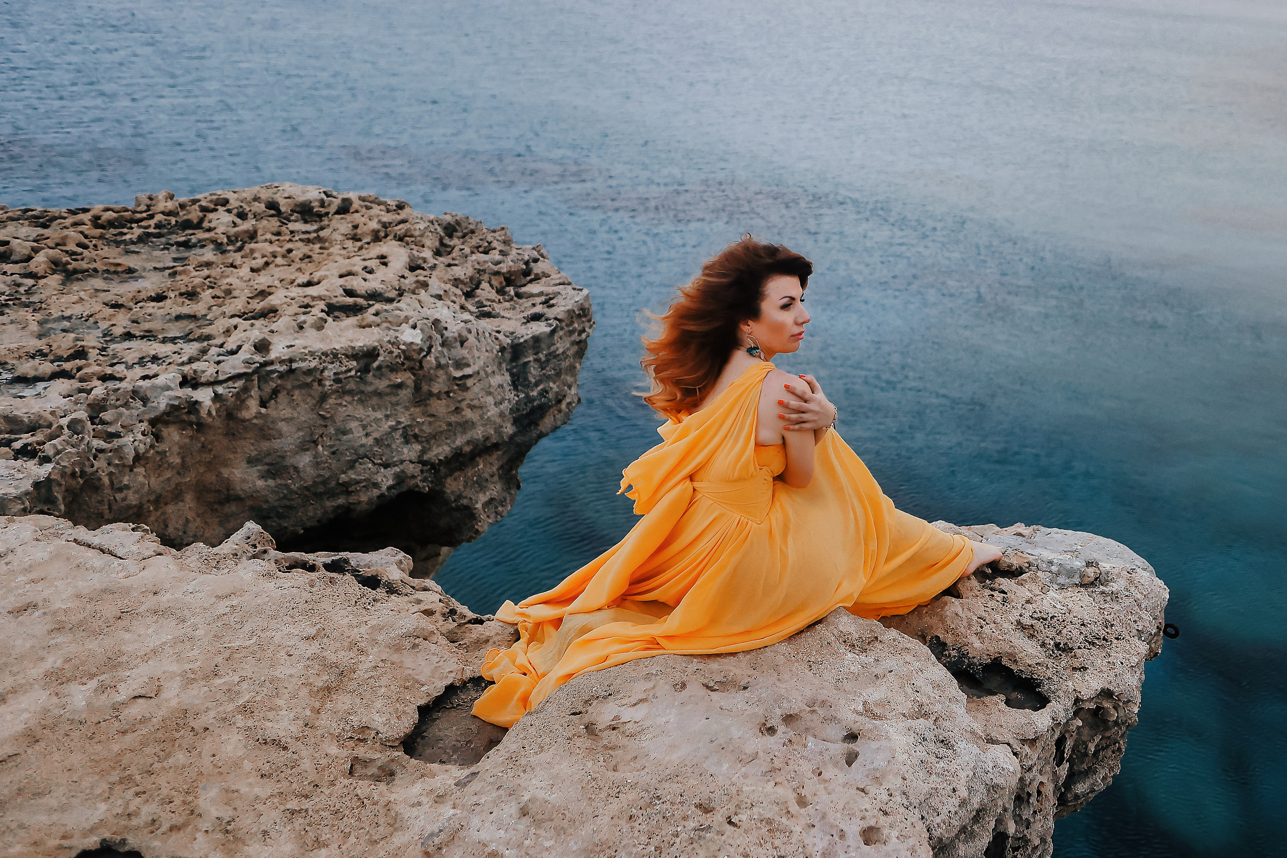 Фотосессия на Кипре в летящем платье. Март, 2023. Kipriotka. Ваш фотограф на Кипре (Айя-Напа, Протарас)
