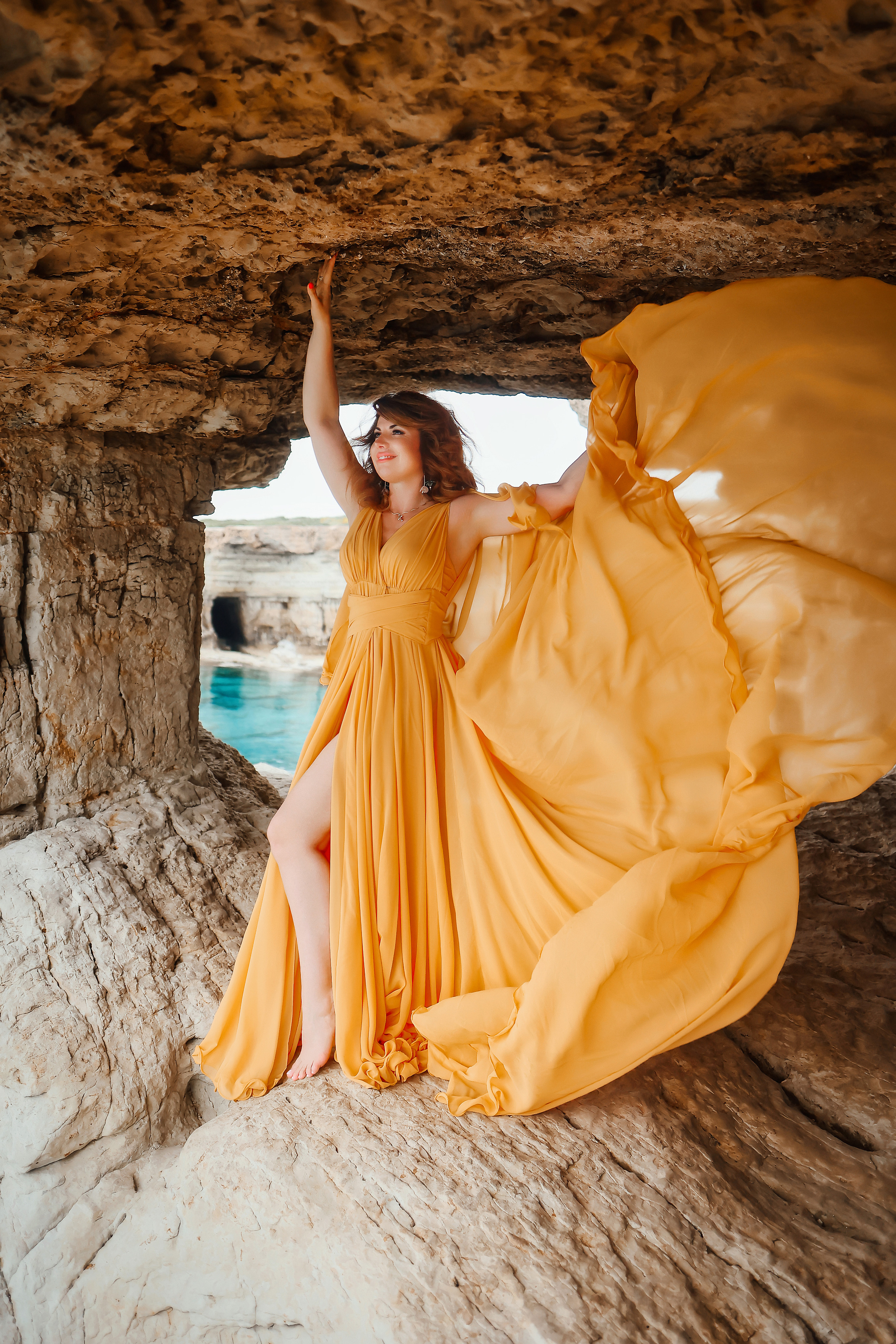 Фотосессия на Кипре в летящем платье. Март, 2023. Kipriotka. Ваш фотограф на Кипре (Айя-Напа, Протарас)